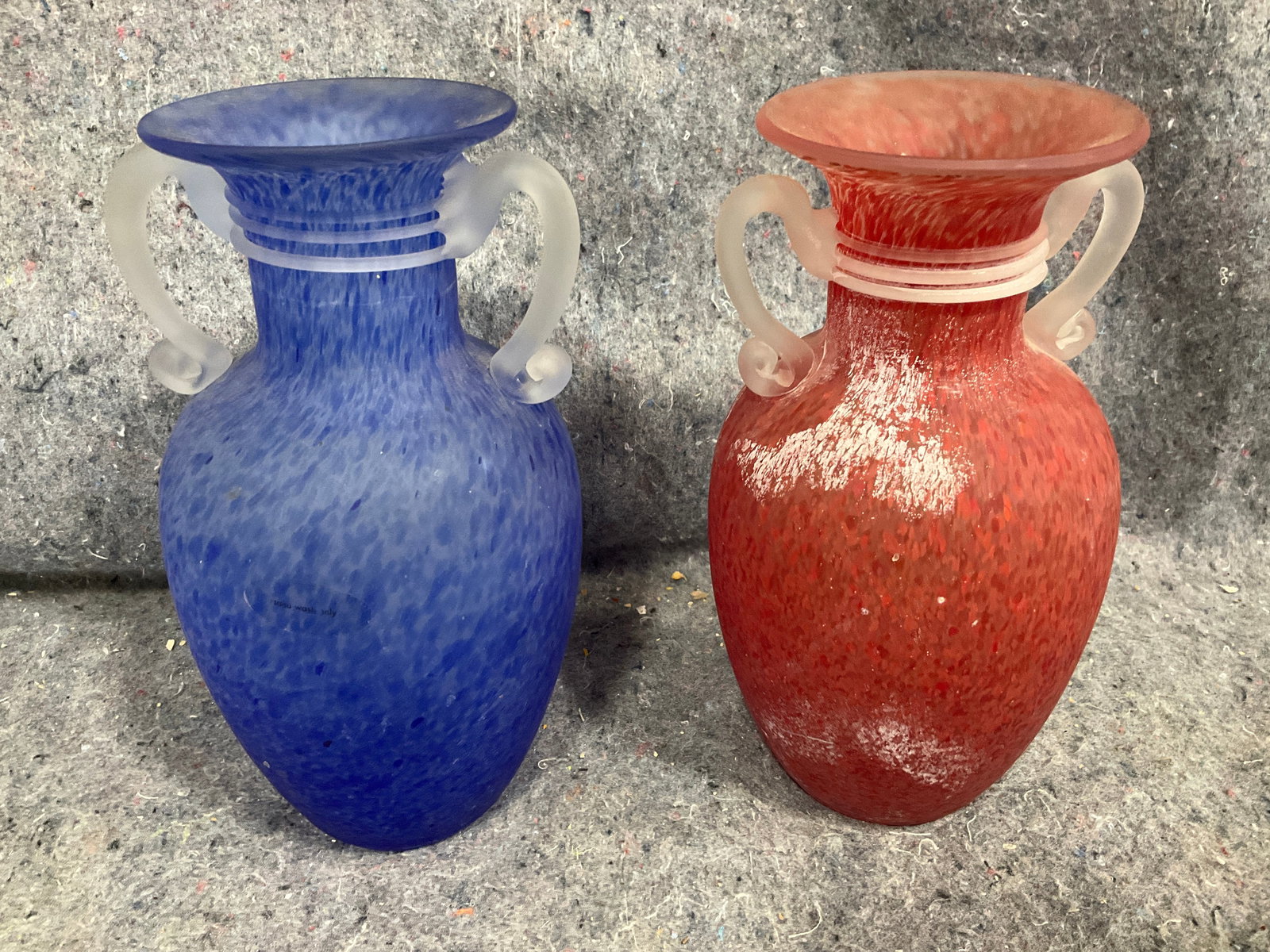 Art Glass Pier 1 Vases with Handles (8in Tall) (1 of 1)