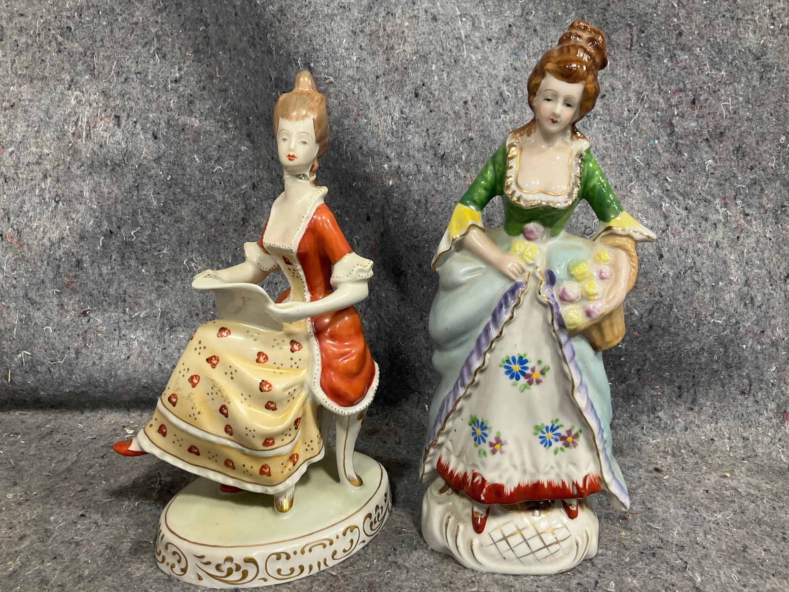 Decorative Ceramic Figures - Hollohaza, and more *ones neck has been repaired* (Tallest - 10.5in) (1 of 1)