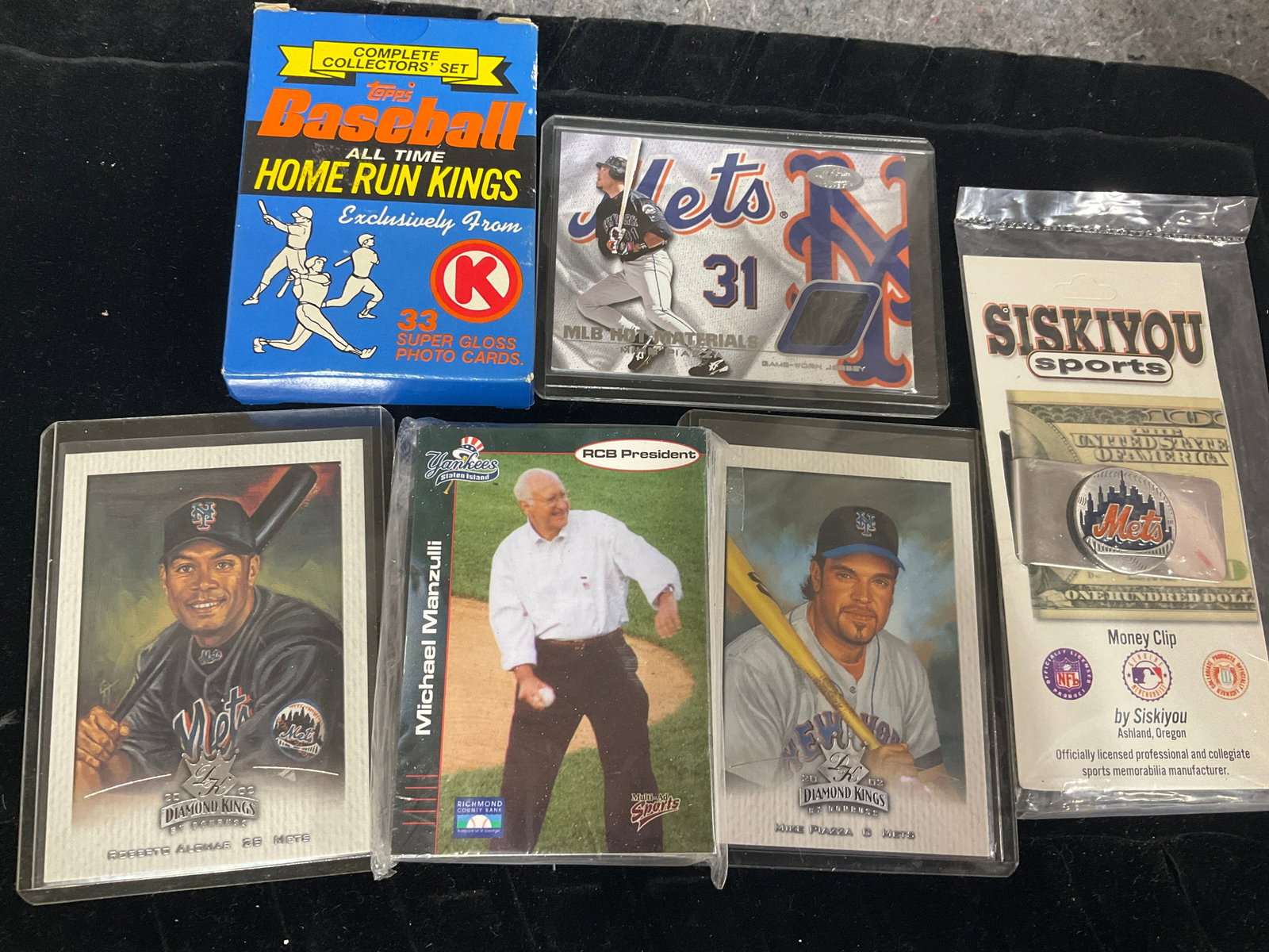 Various Baseball Cards, and Mets Money Clip: Various Baseball Cards, and Mets Money Clip
