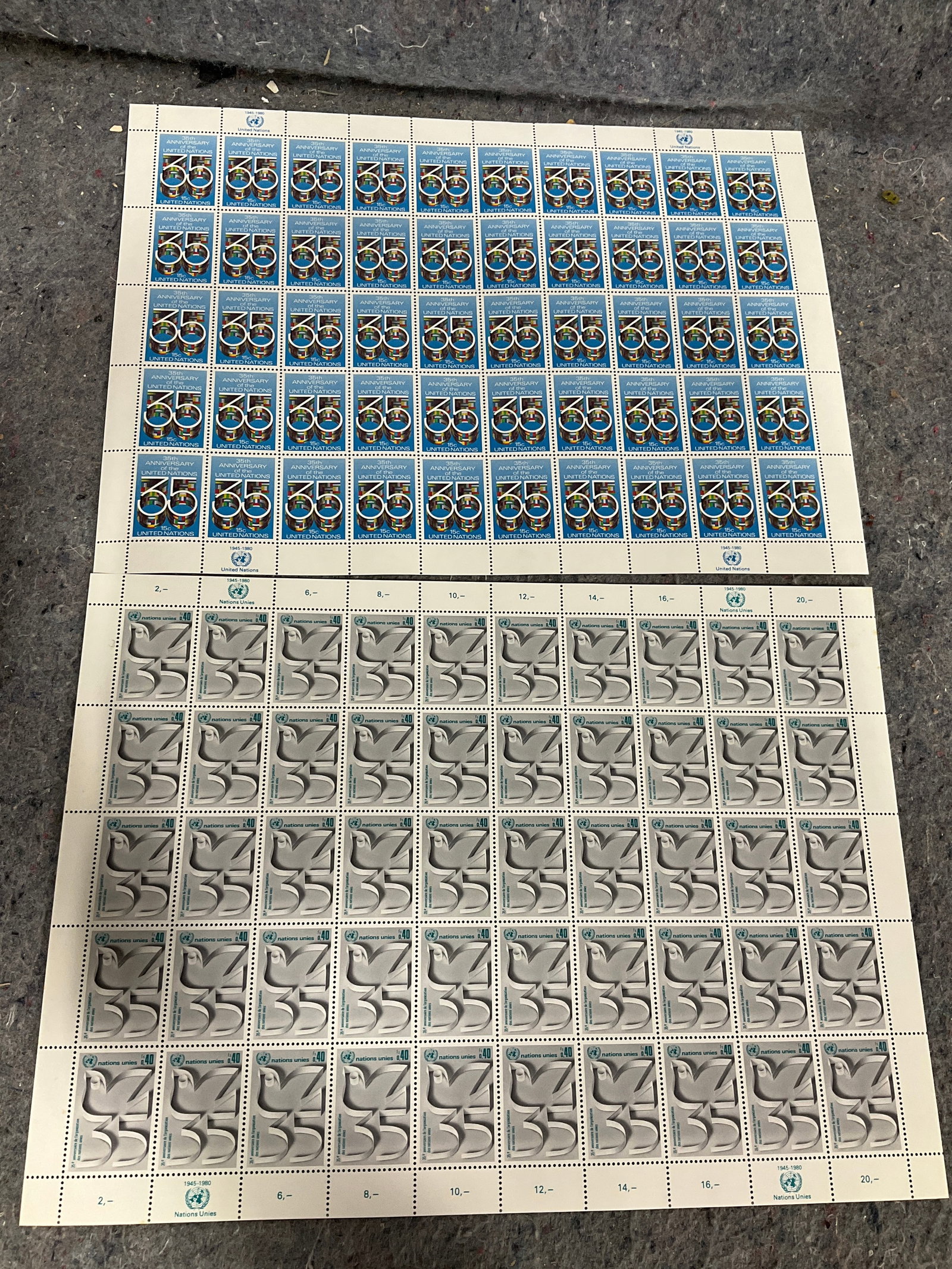 1945-1980 Stamp Sheets (1 of 1)