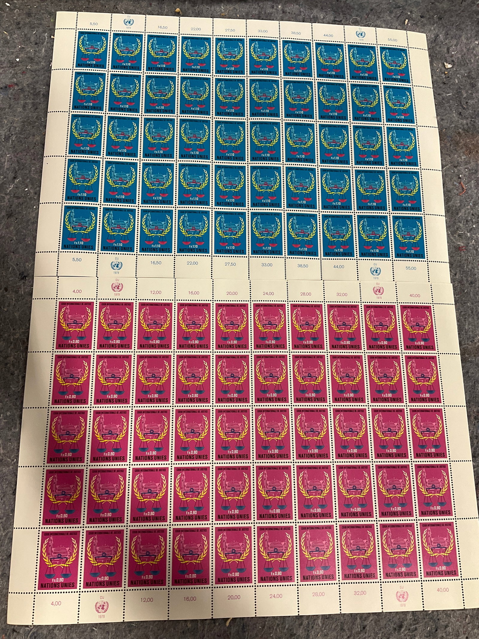 1979 Stamp Sheets: 1979 Stamp Sheets