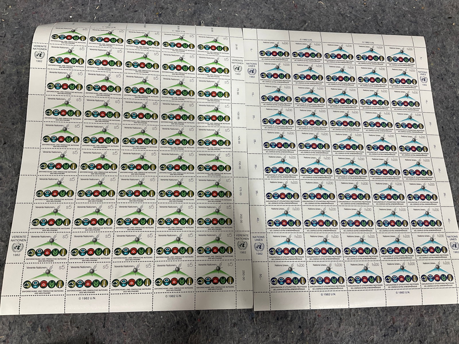 1982 Stamp Sheets