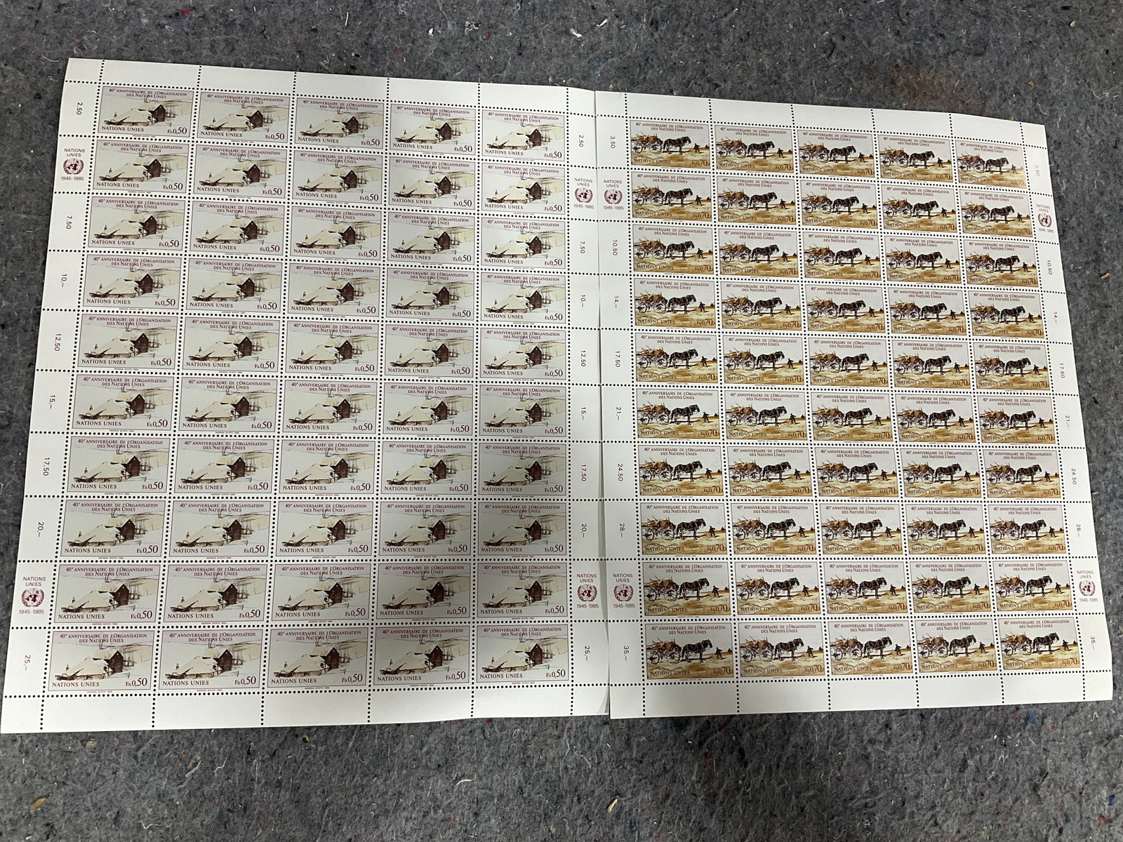 1945-1985 Stamp Sheets: 1945-1985 Stamp Sheets
