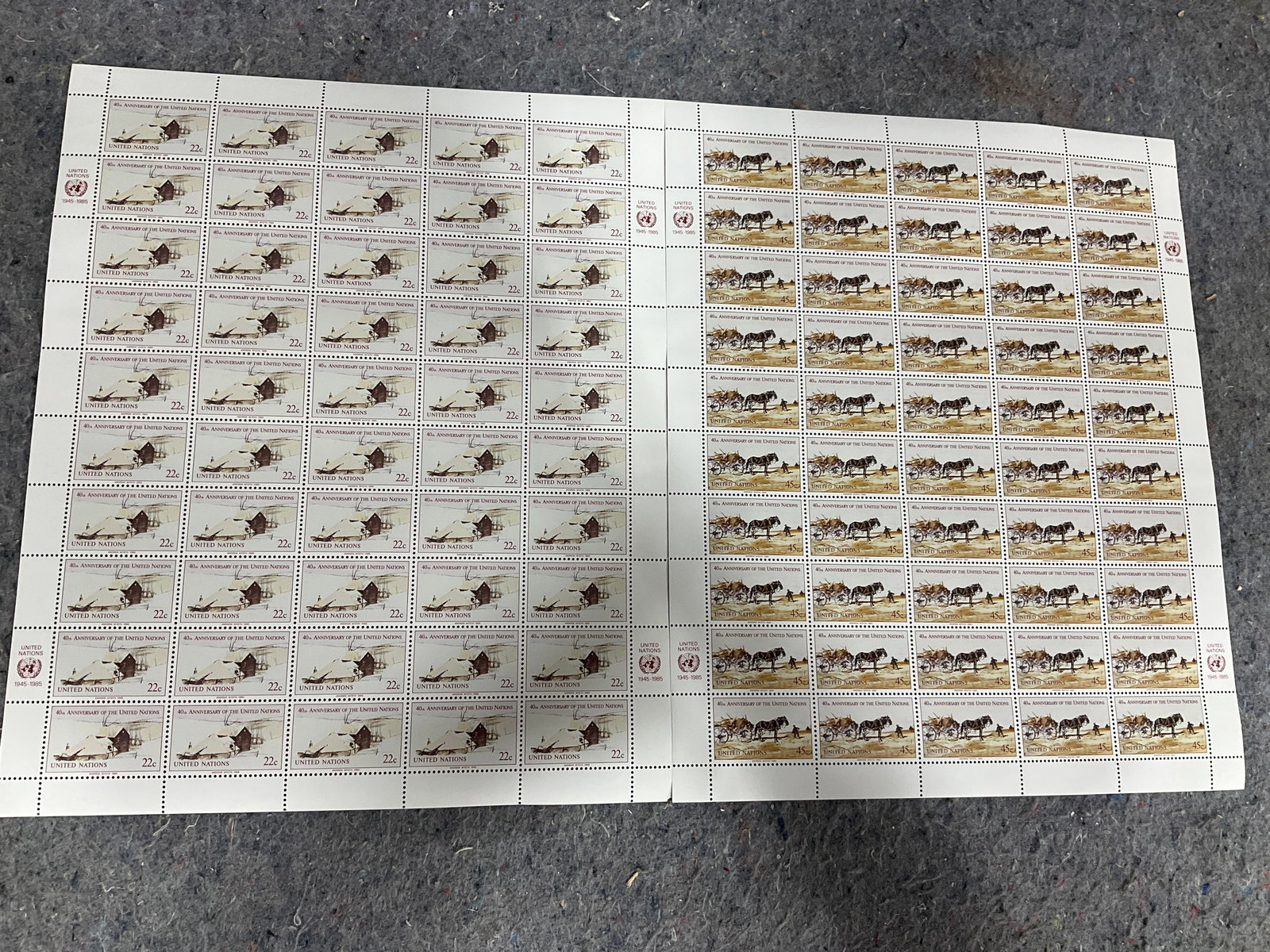 1945-1985 Stamp Sheets: 1945-1985 Stamp Sheets