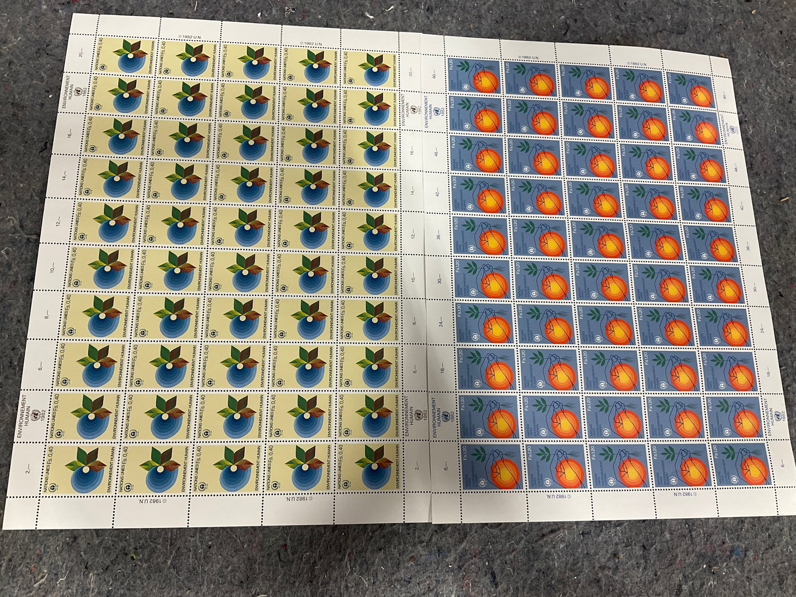 1982 Stamp Sheets: 1982 Stamp Sheets