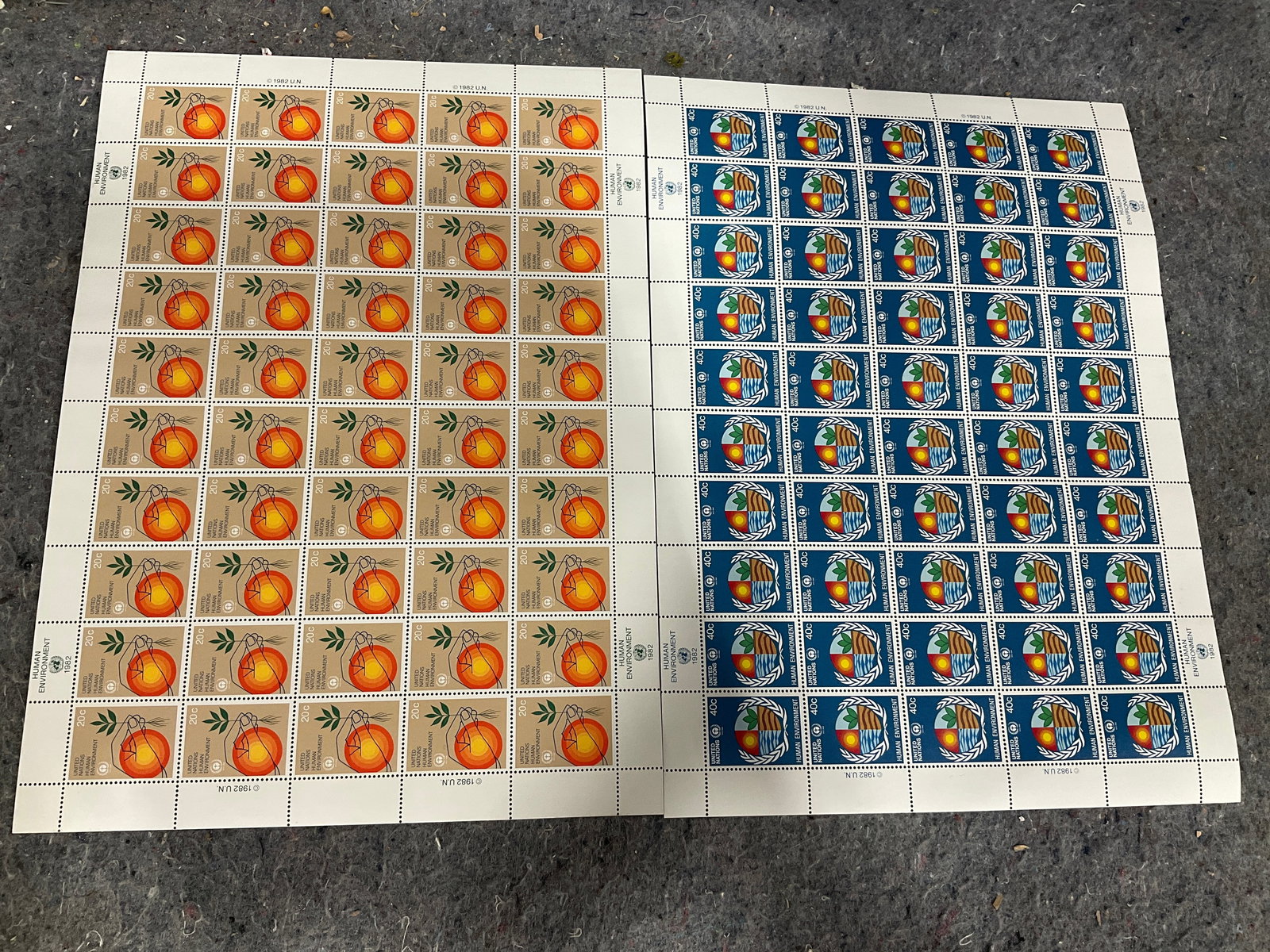 1982 Stamp Sheets: 1982 Stamp Sheets