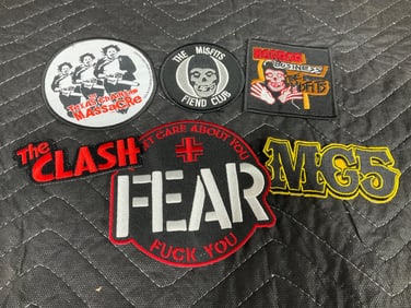 Vintage rock iron on badges