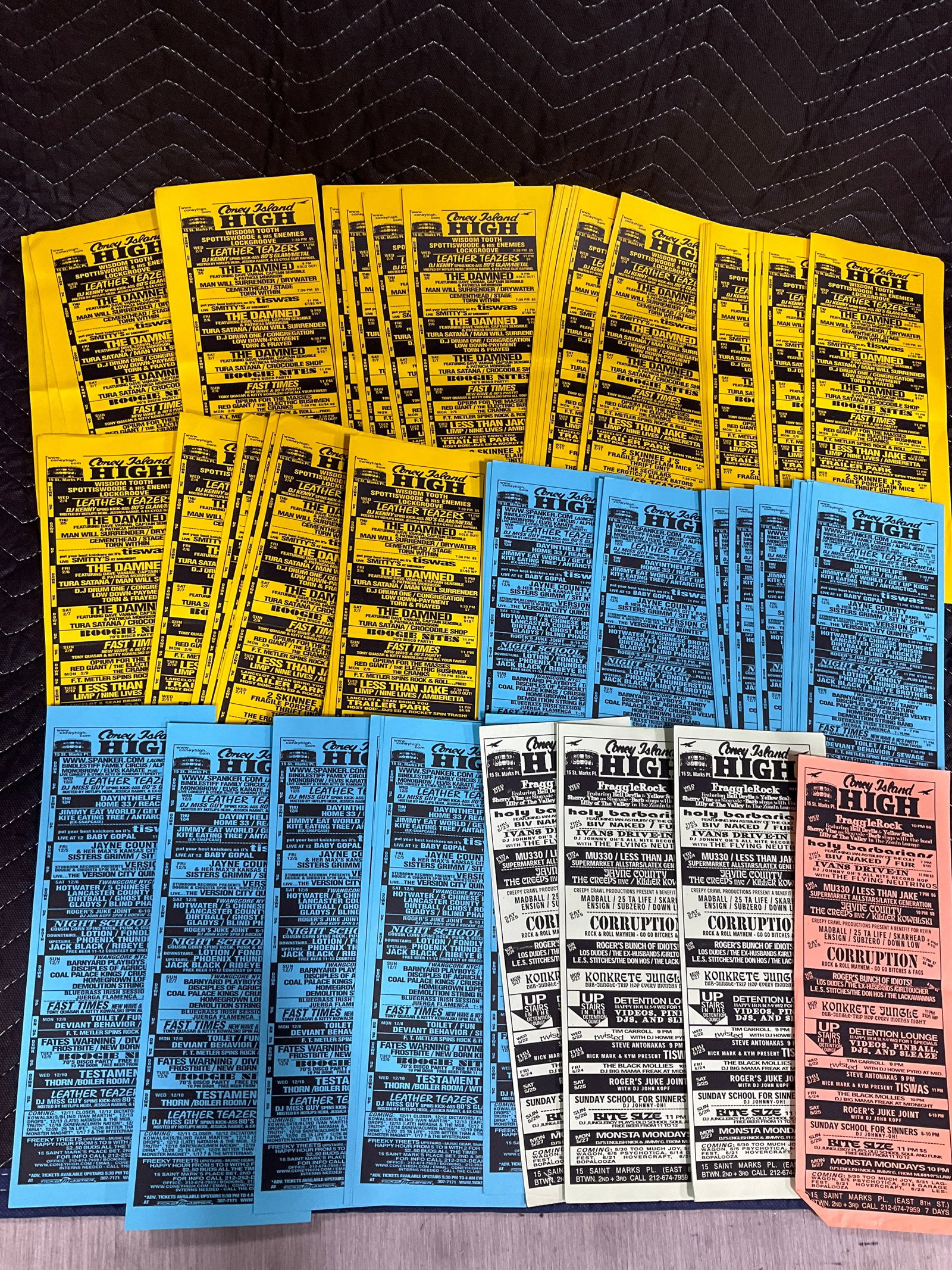 Vintage Coney Island High concert schedule flyers (1 of 1)