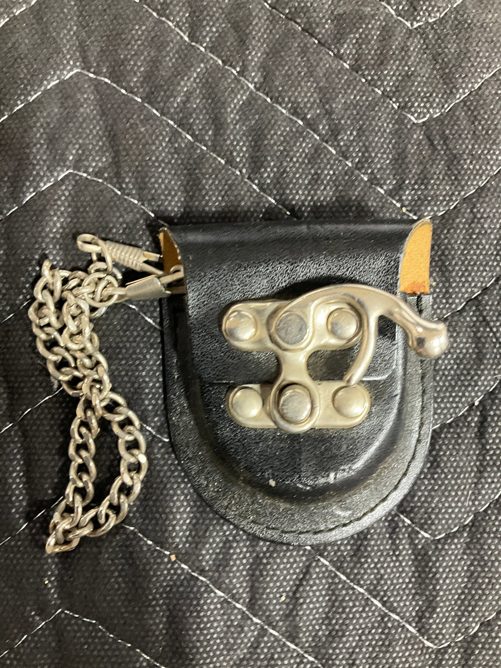 Vintage black leather belt pouch: Vintage black leather belt pouch