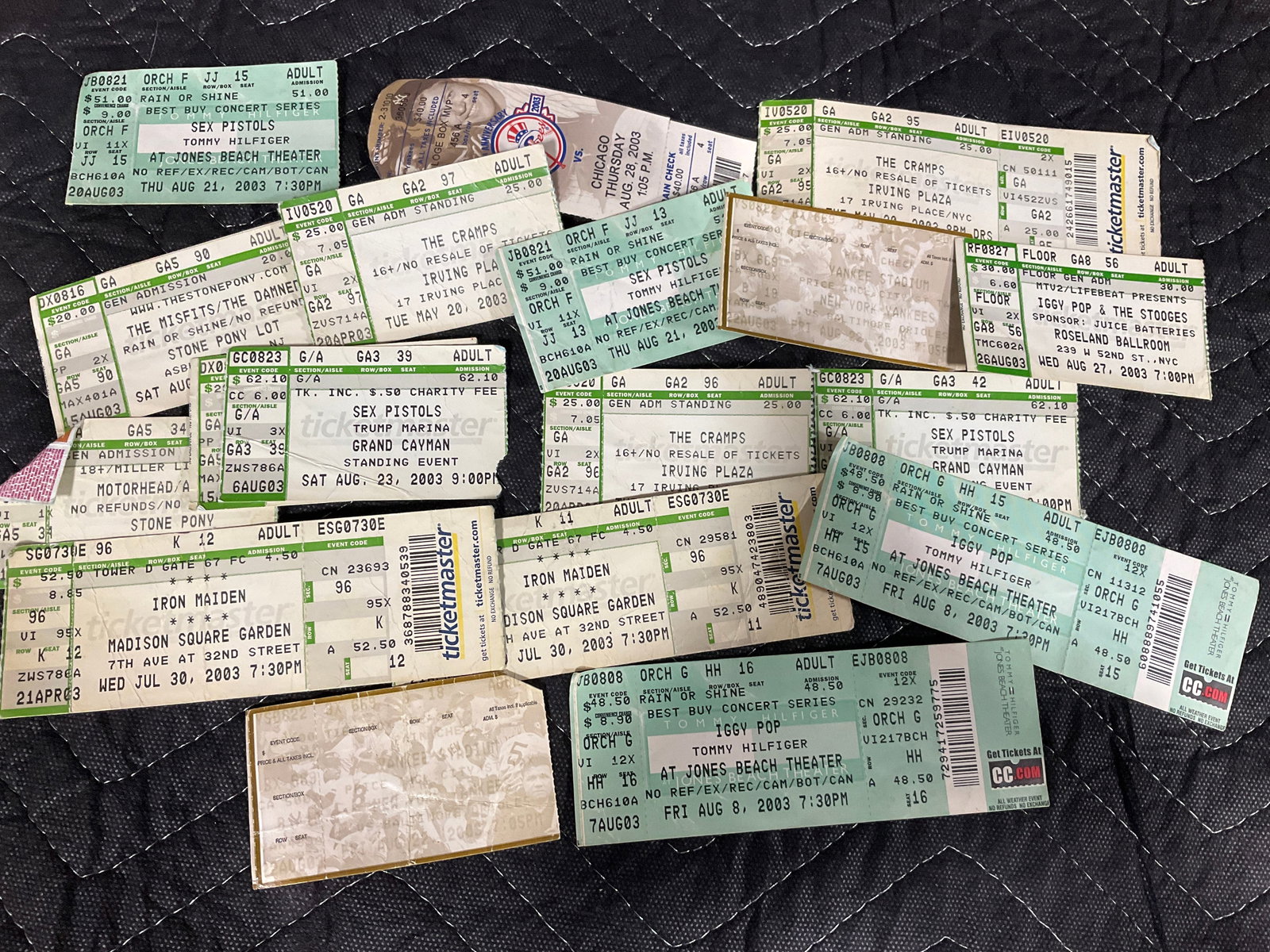 Vintage rock concert tickets(Iron Maiden, Sex Pistols, and more) (1 of 1)