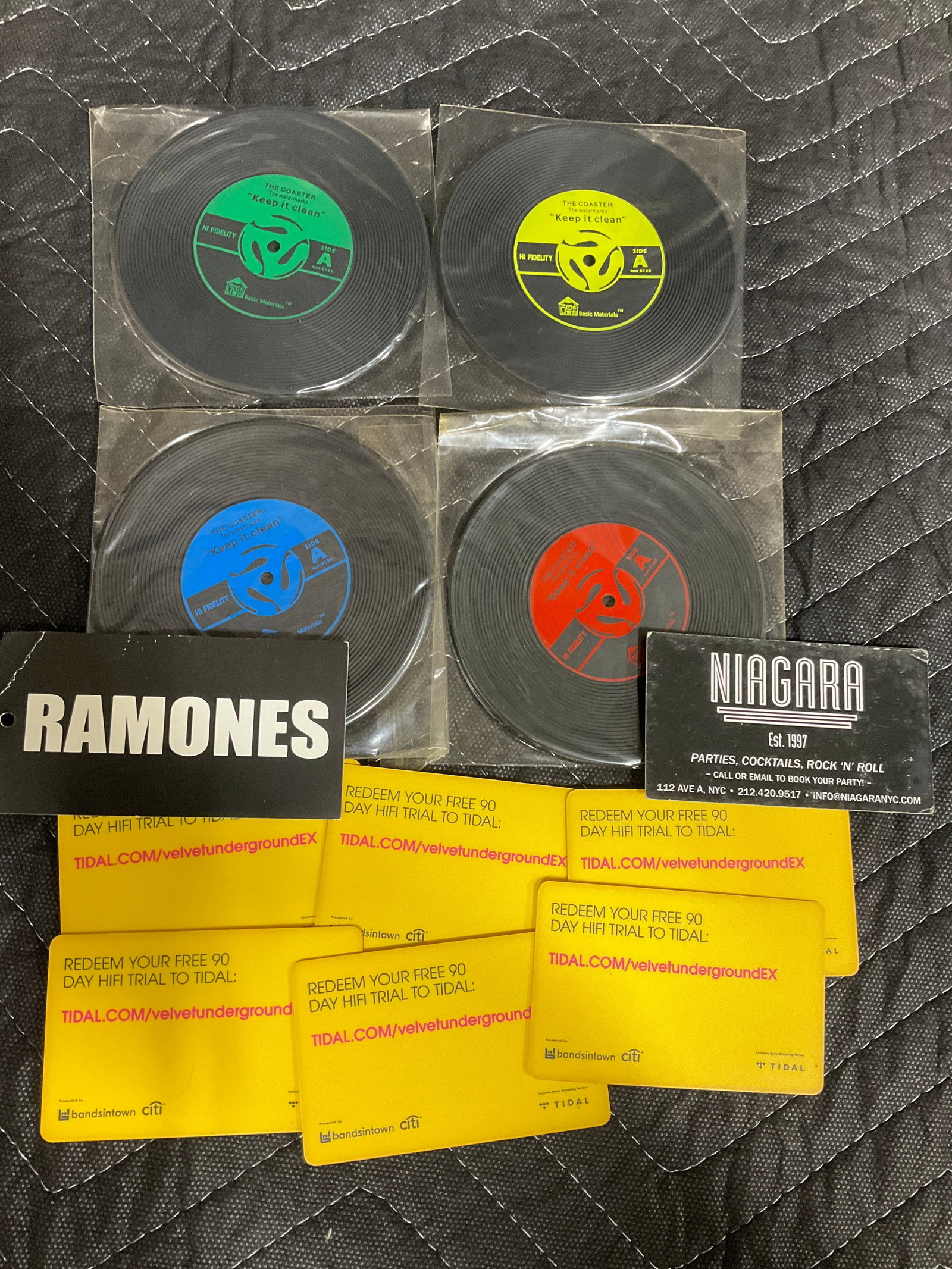 Record coasters and rock ephemera (1 of 1)