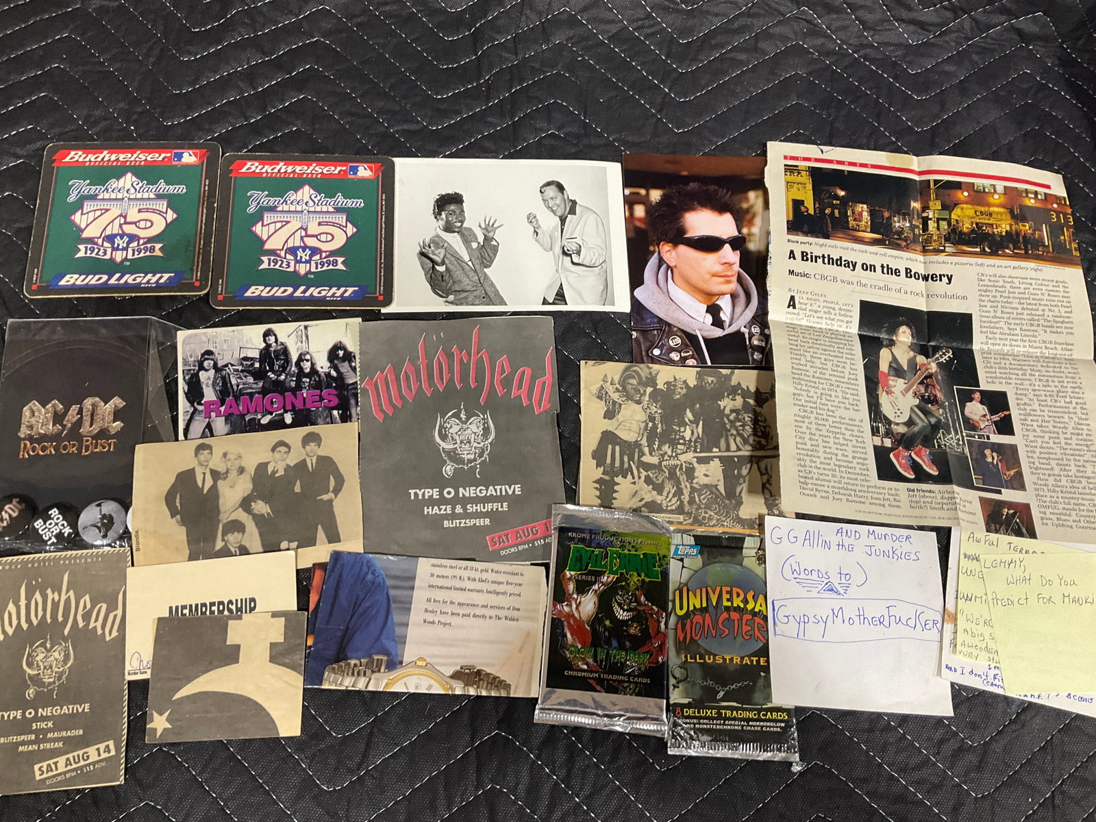 Vintage collectible cards and rock ephemera (1 of 1)
