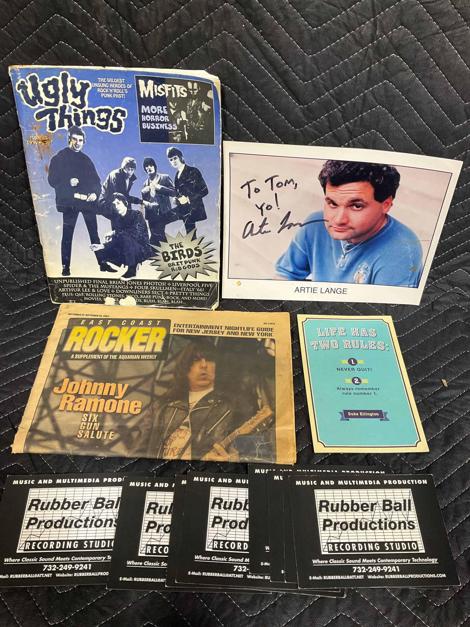 Artie Lange signed print, East Coast Rocker 2004 newspaper, and more: Artie Lange signed print, East Coast Rocker 2004 newspaper, and more