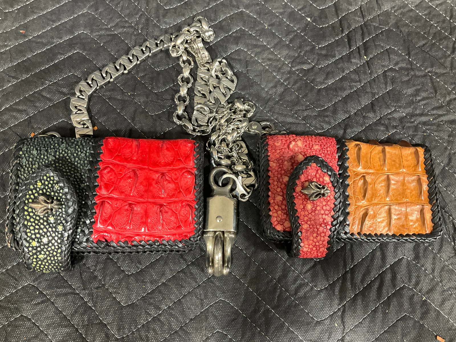 Vintage patchwork leather wallets (1 of 1)