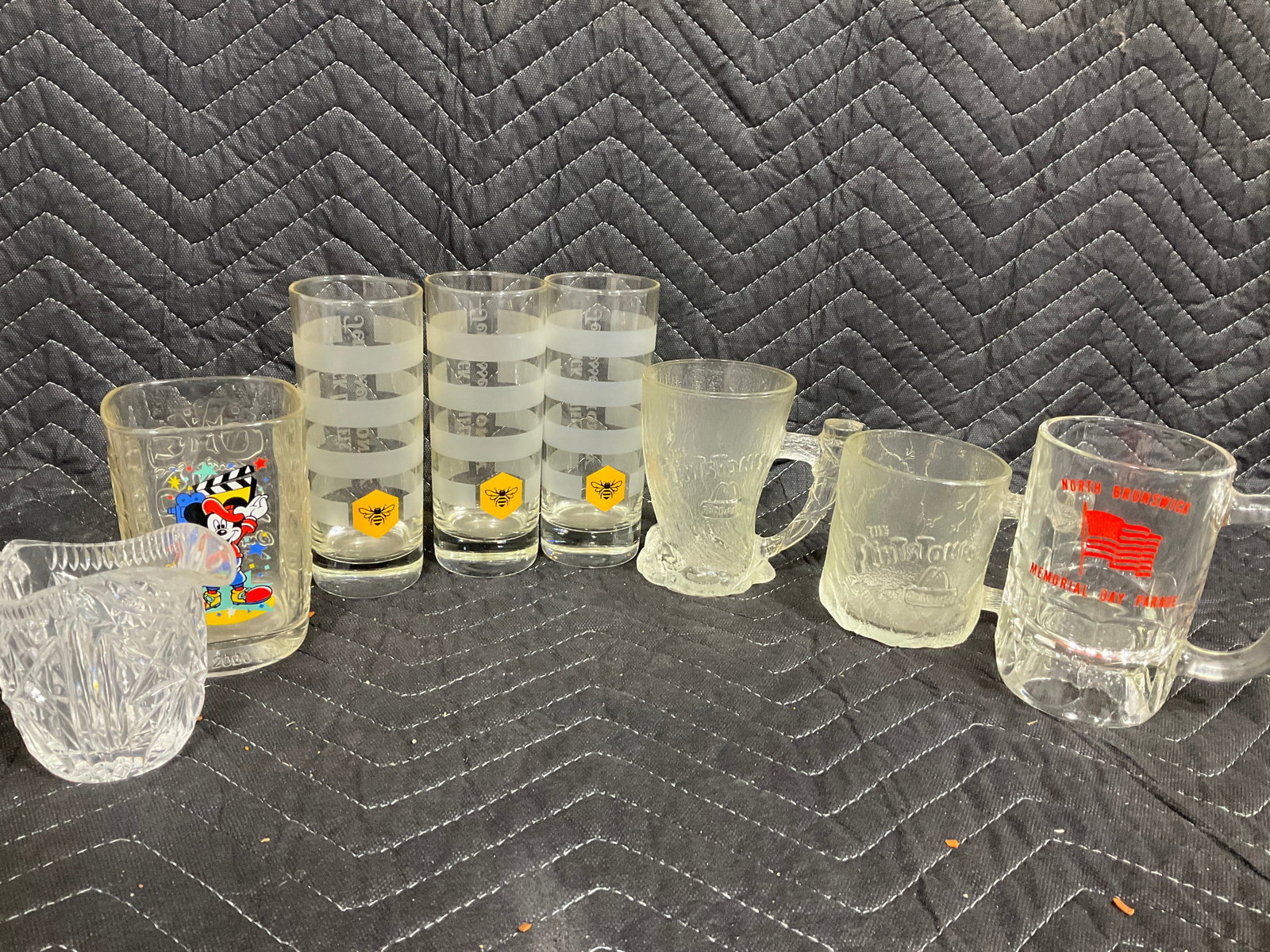 Various Drinking Glasses - Jack Daniels, Flintstones, etc (Tallest - 6in) (1 of 1)