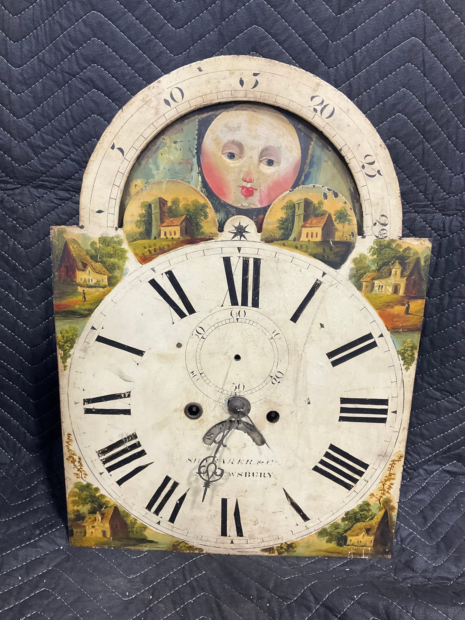Vintage Handpainted Iron Clock (14inx20in) (1 of 1)