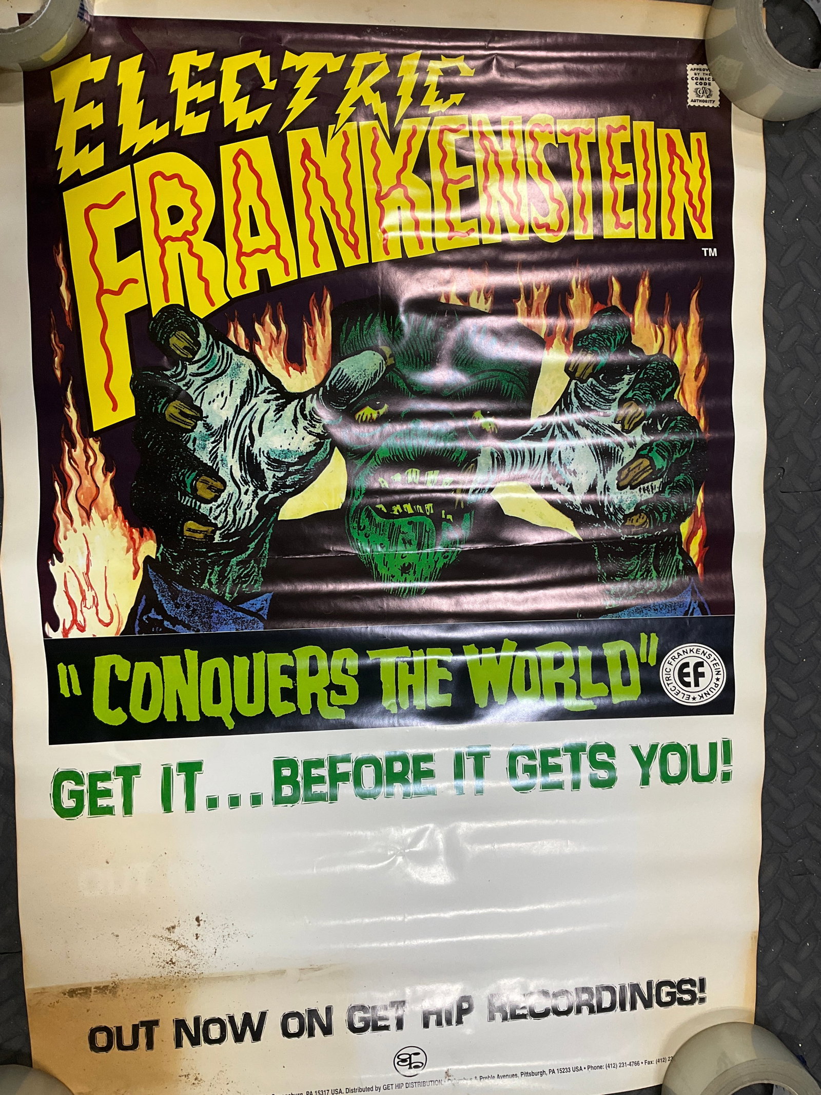 Electric Frankenstein Rock Poster (22inx32in): Electric Frankenstein Rock Poster (22inx32in)