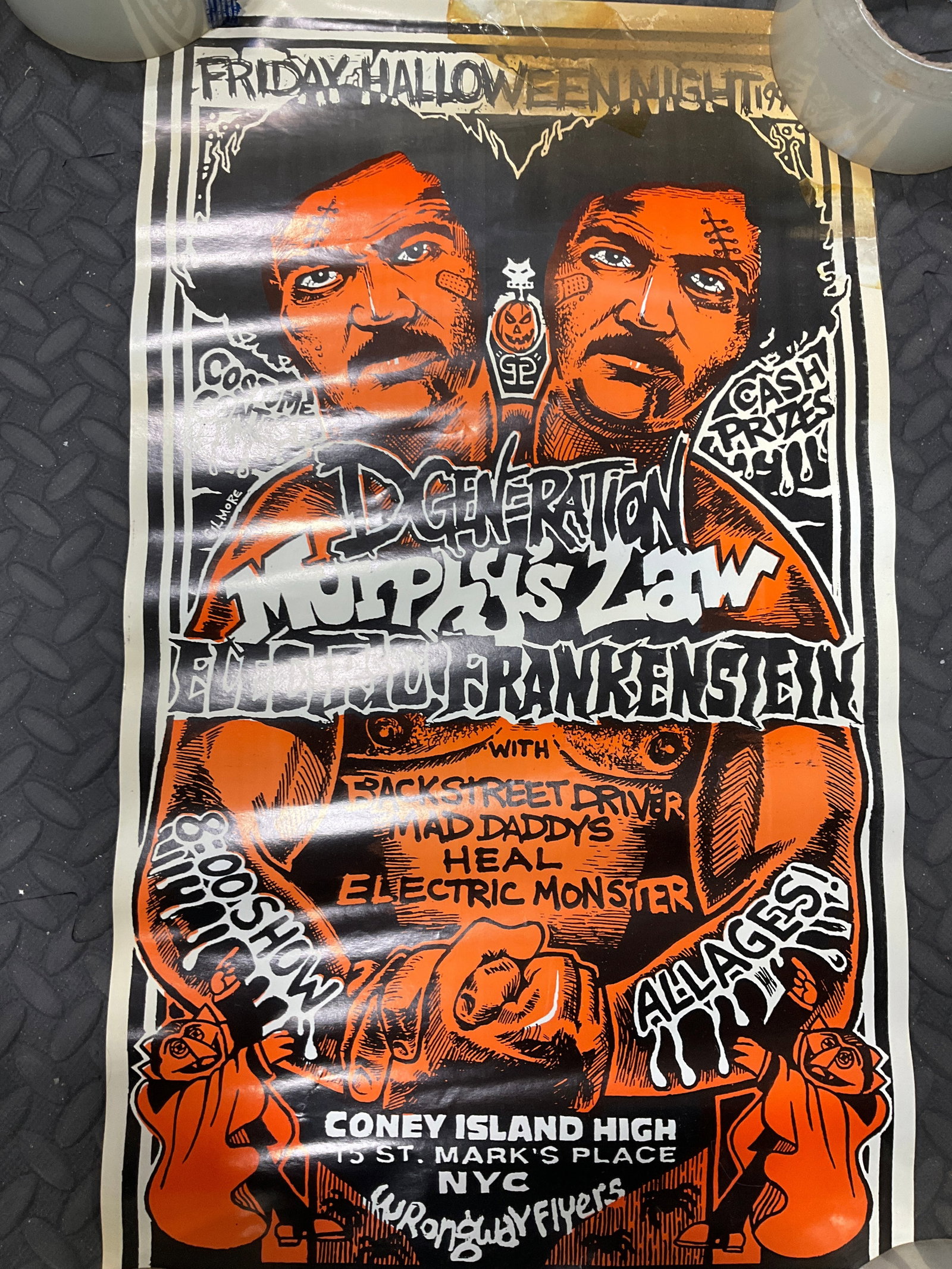 Electric Frankenstein Rock Poster (12.5inx22in): Electric Frankenstein Rock Poster (12.5inx22in)