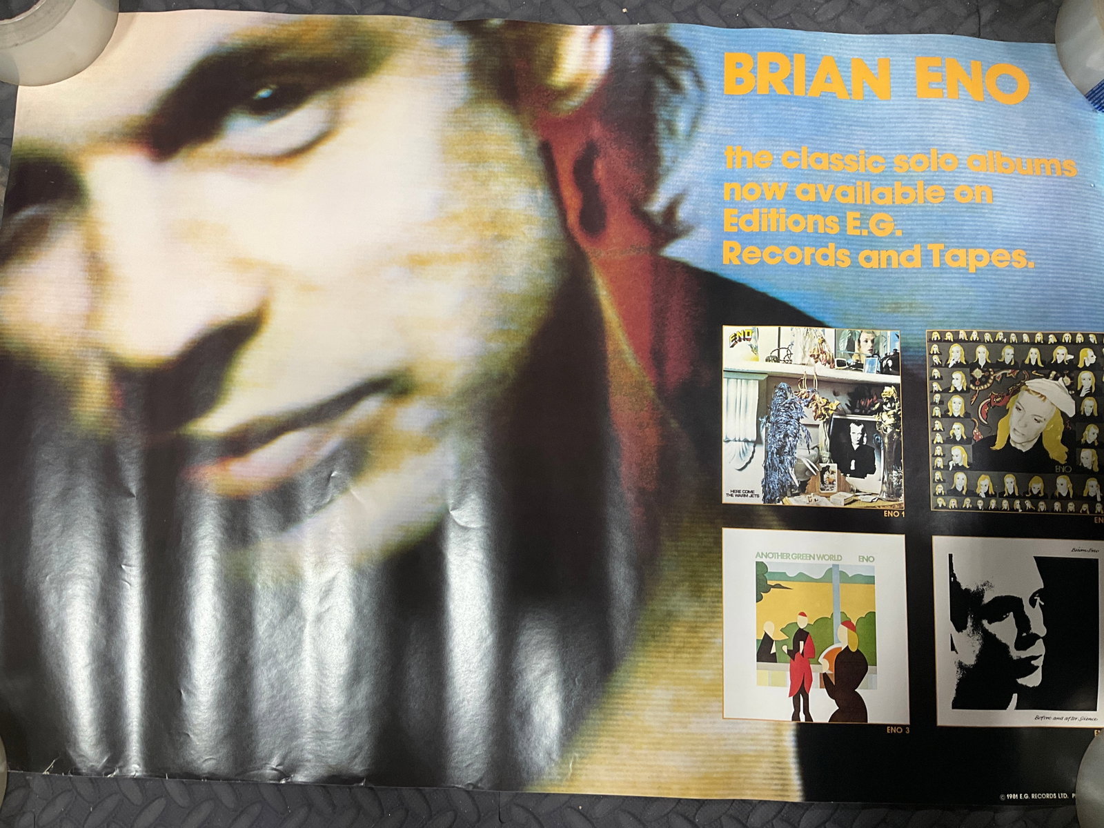 1981 Brian Eno Poster (20inx30in): 1981 Brian Eno Poster (20inx30in)