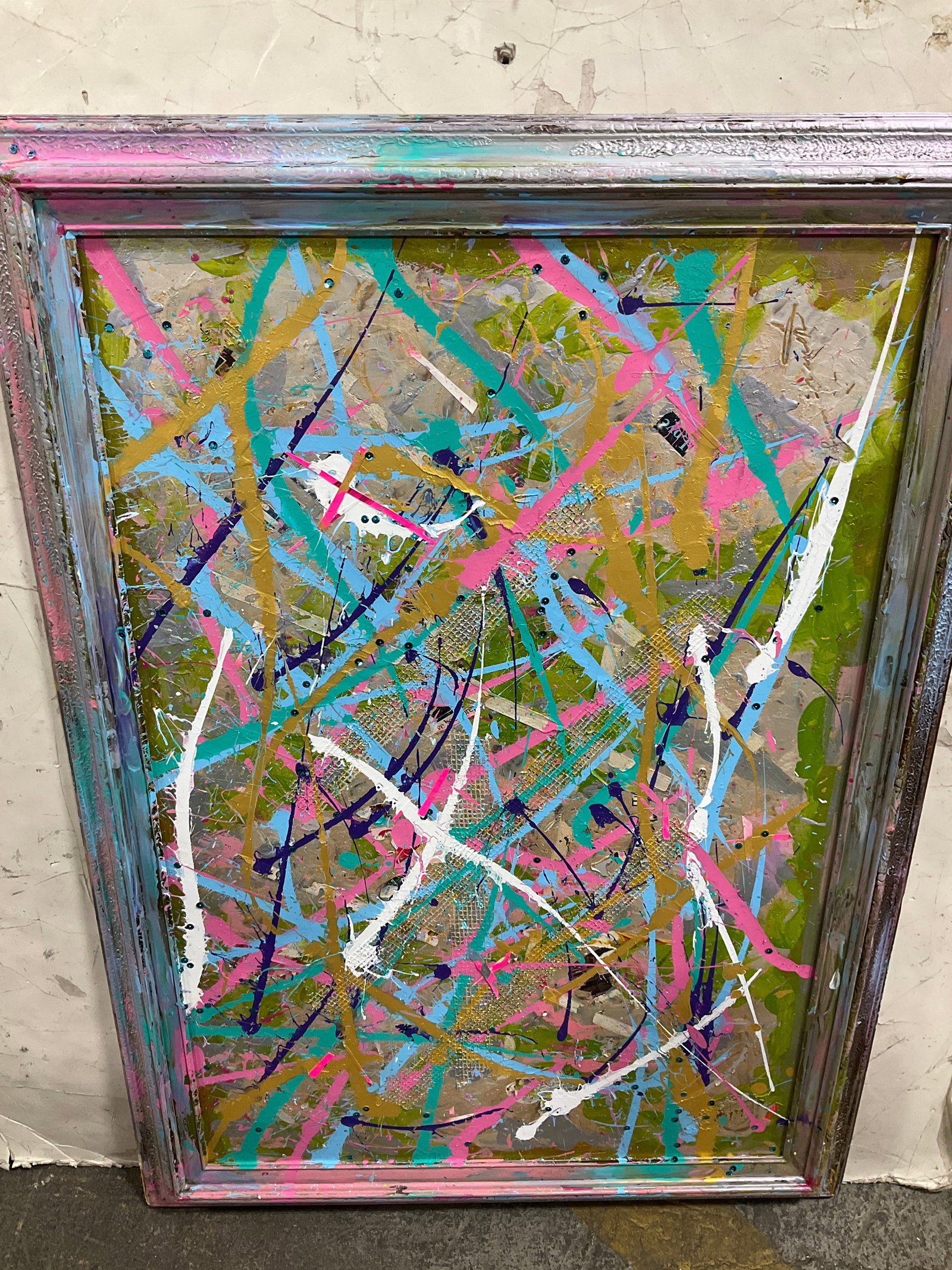 Framed Abstract Painting (29.5inx42in) (1 of 1)