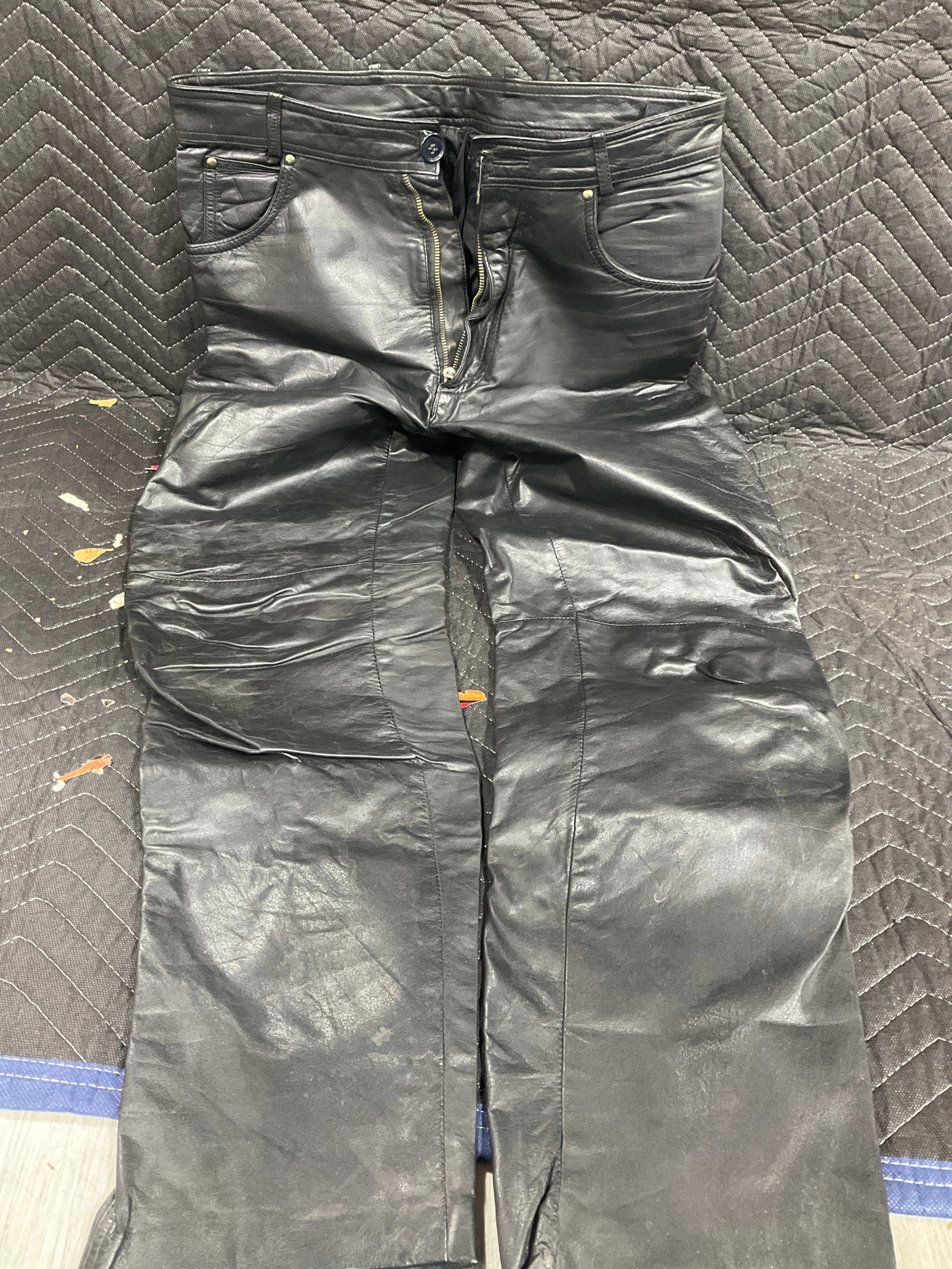 1970s Leather Warehouse Pants (Size: 30) (1 of 1)