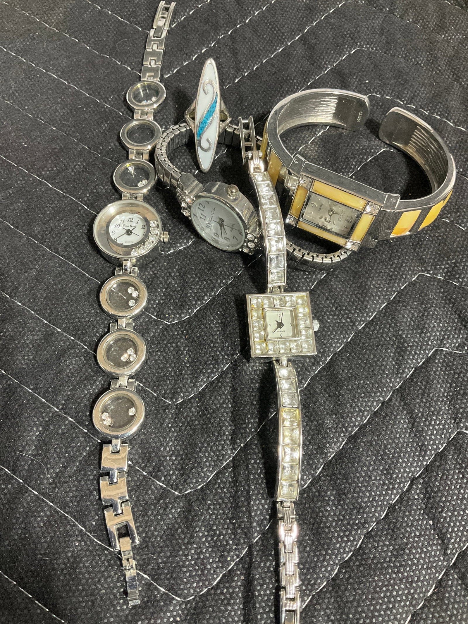 Lot of vintage costume jewelry quartz watches (1 of 1)