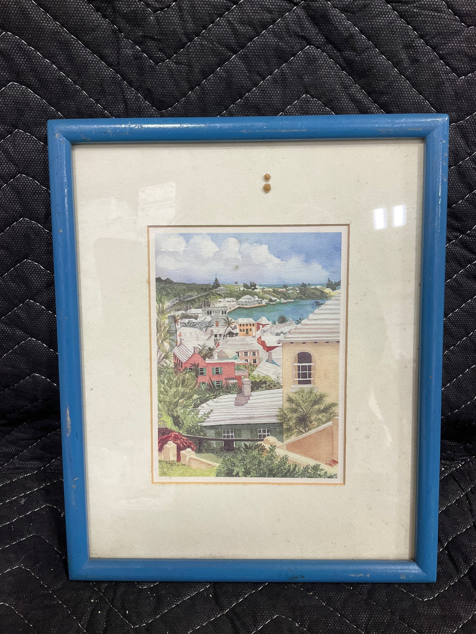 Framed Vintage Bermuda Art Print (9inx11in) (1 of 1)