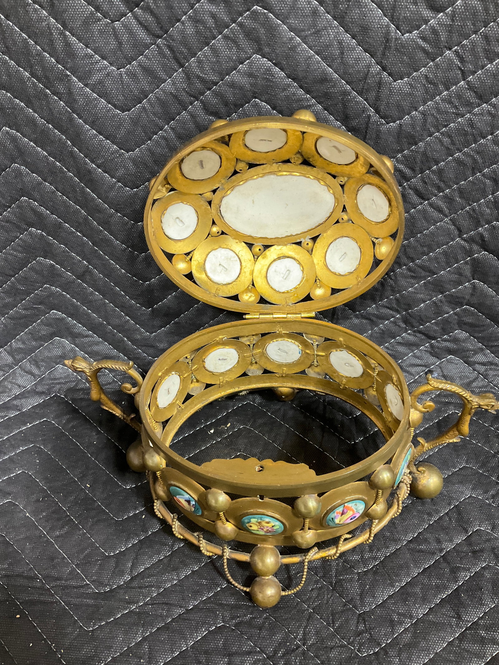 Vintage filigree jewelry basket(6.5in tall, no base) (1 of 1)