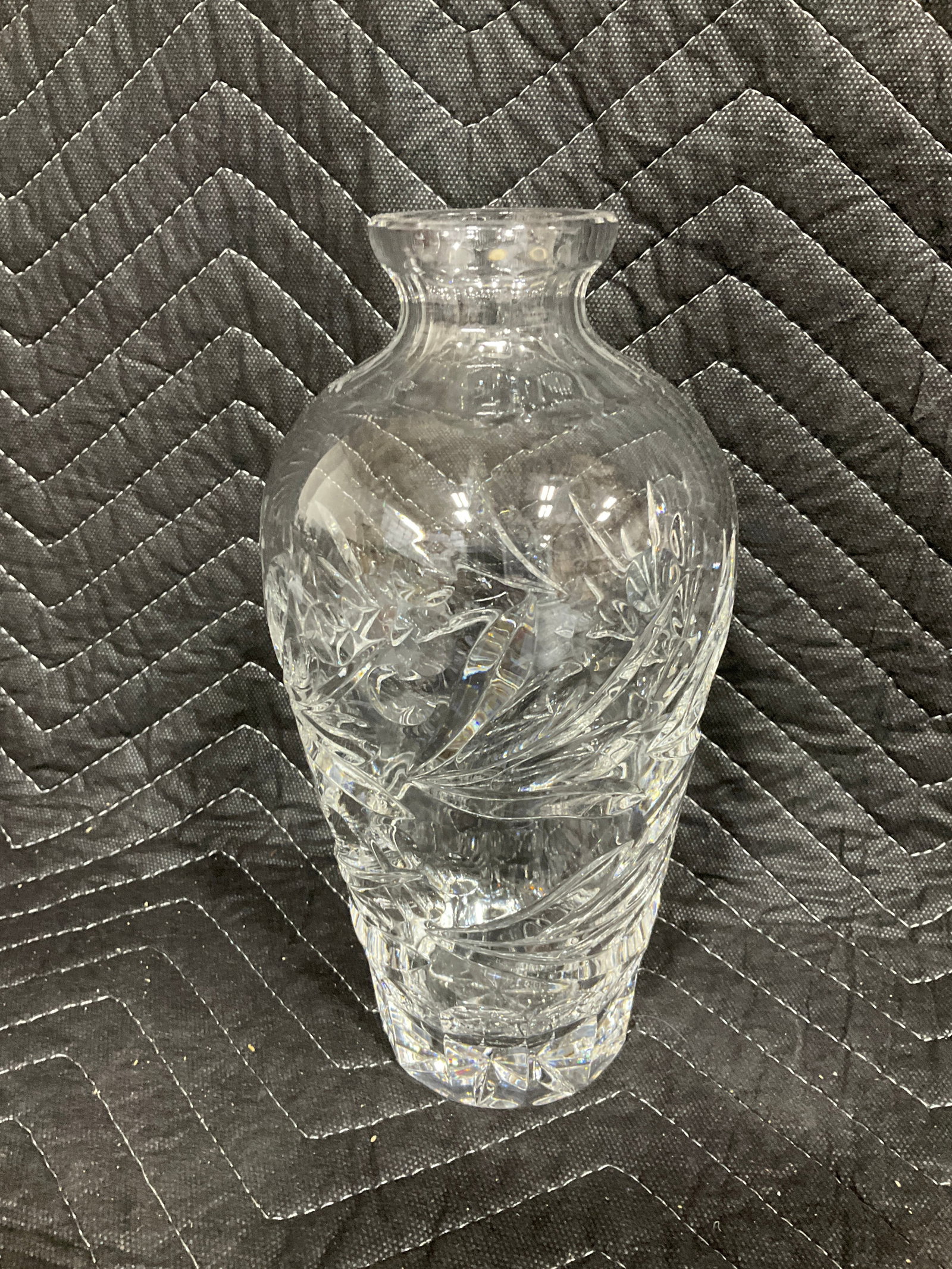 Clear cut crystal vase(9.5in tall) (1 of 1)