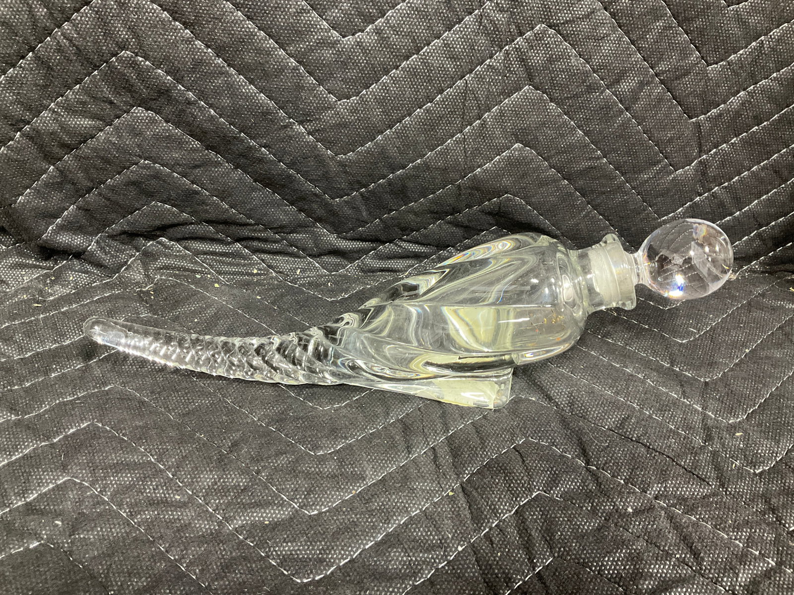 Cornocopia Glass Perfume Bottle (10in Long) (1 of 1)