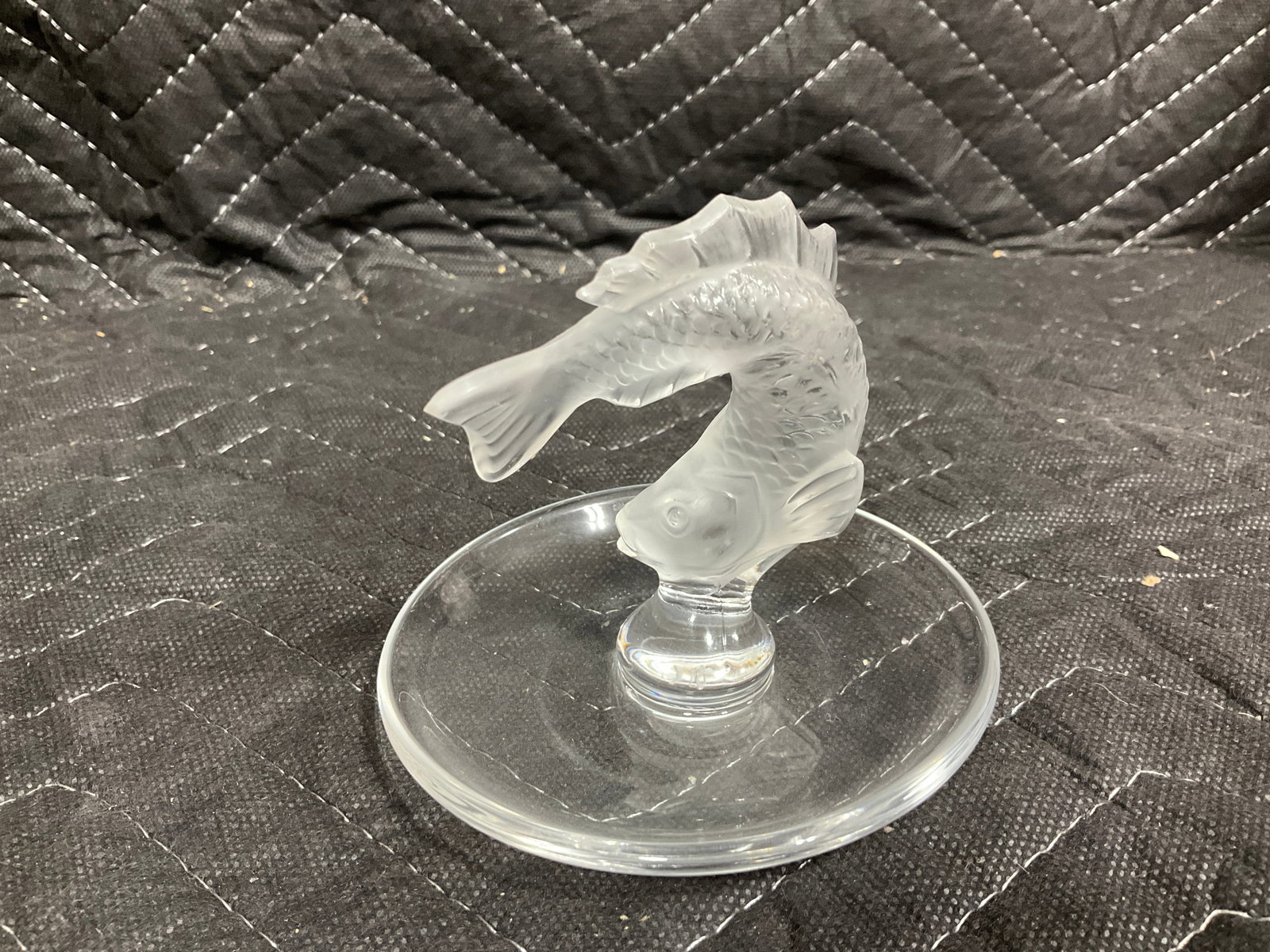Lalique Crystal Koi Fish Ring Holder(4in Tall) (1 of 1)