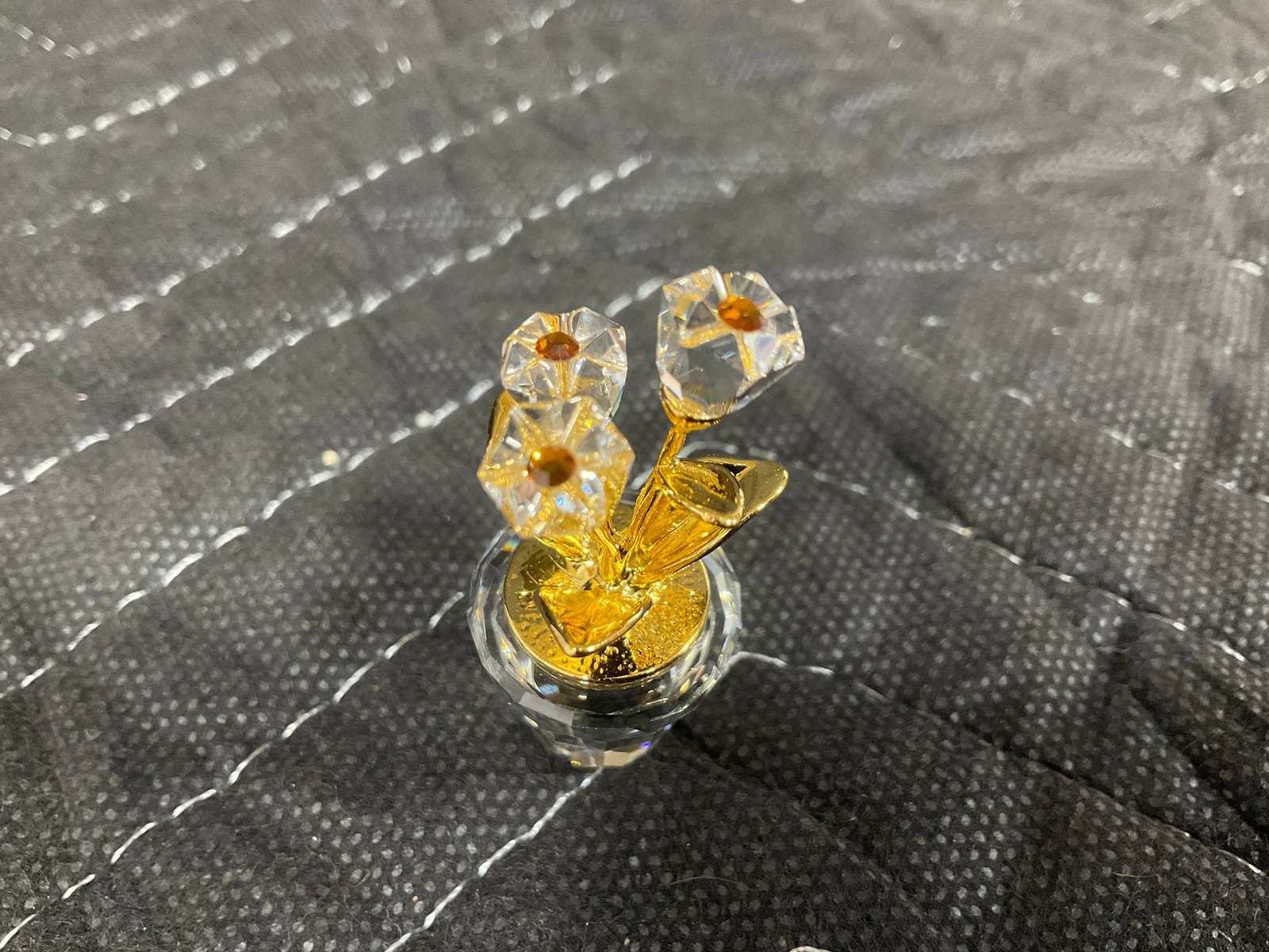 Swarovski Crystal Flower Pot (2in Tall) (1 of 1)