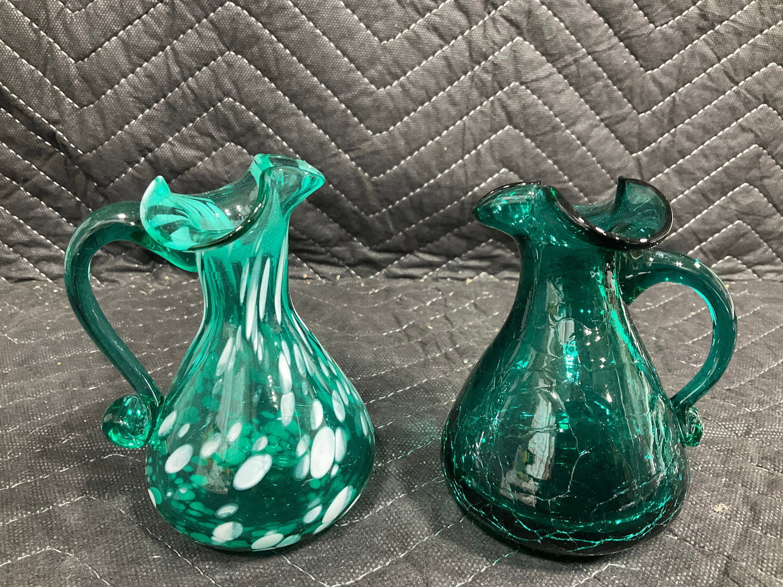 Art/Crackle Glass Pitchers (5in Tall) (1 of 1)