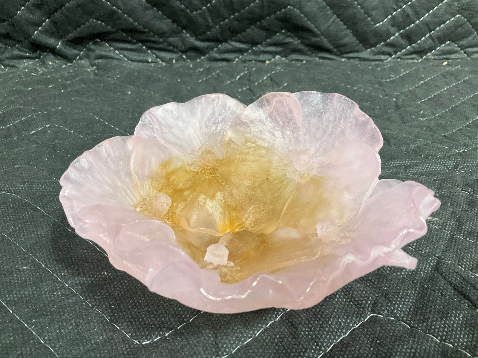 Daum Small Pink Bowl - Pate De Verre (2inx5in) (1 of 1)