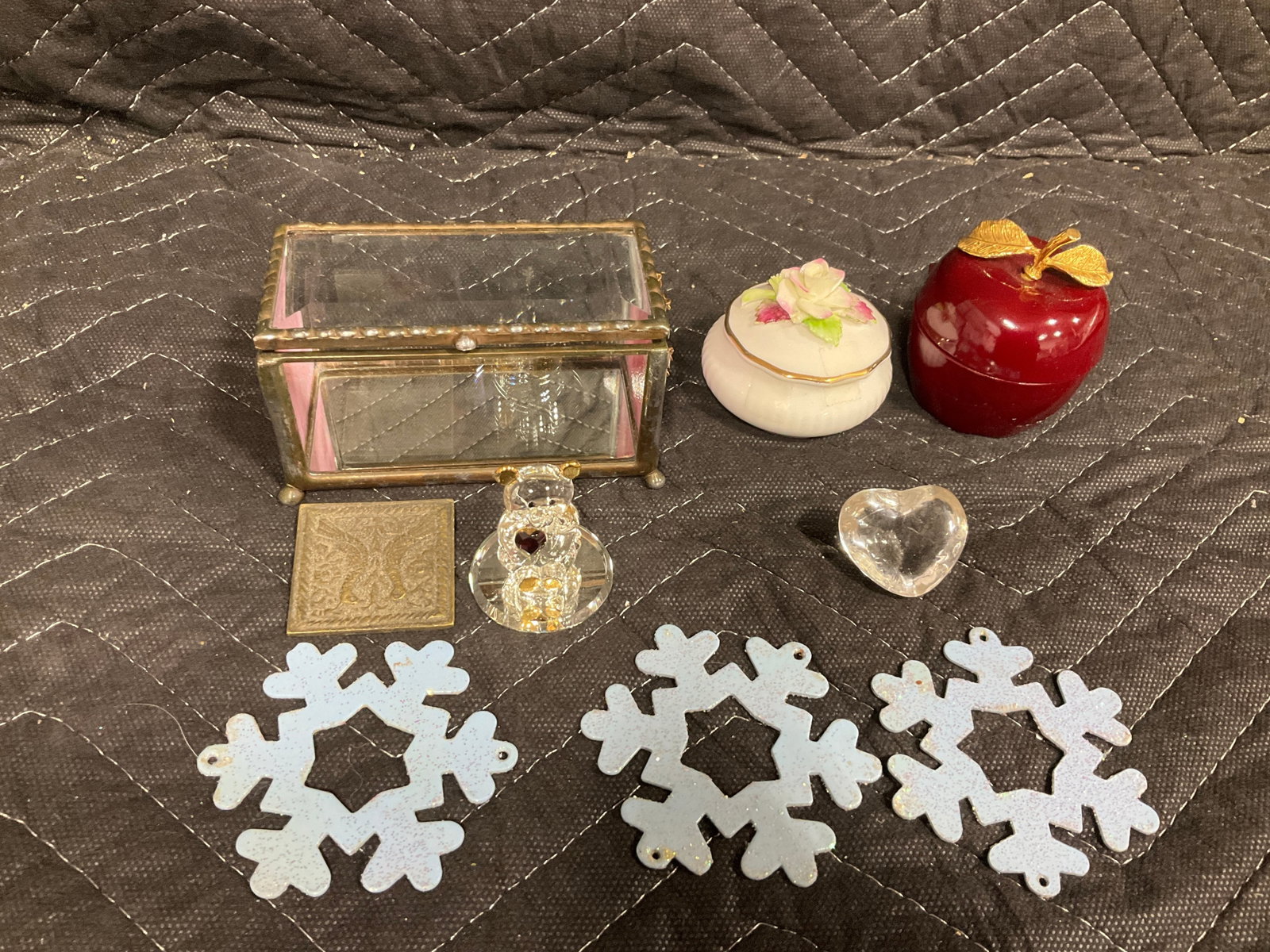 Trinket/Music Boxes, Snowflake Ornaments, and more (1 of 1)