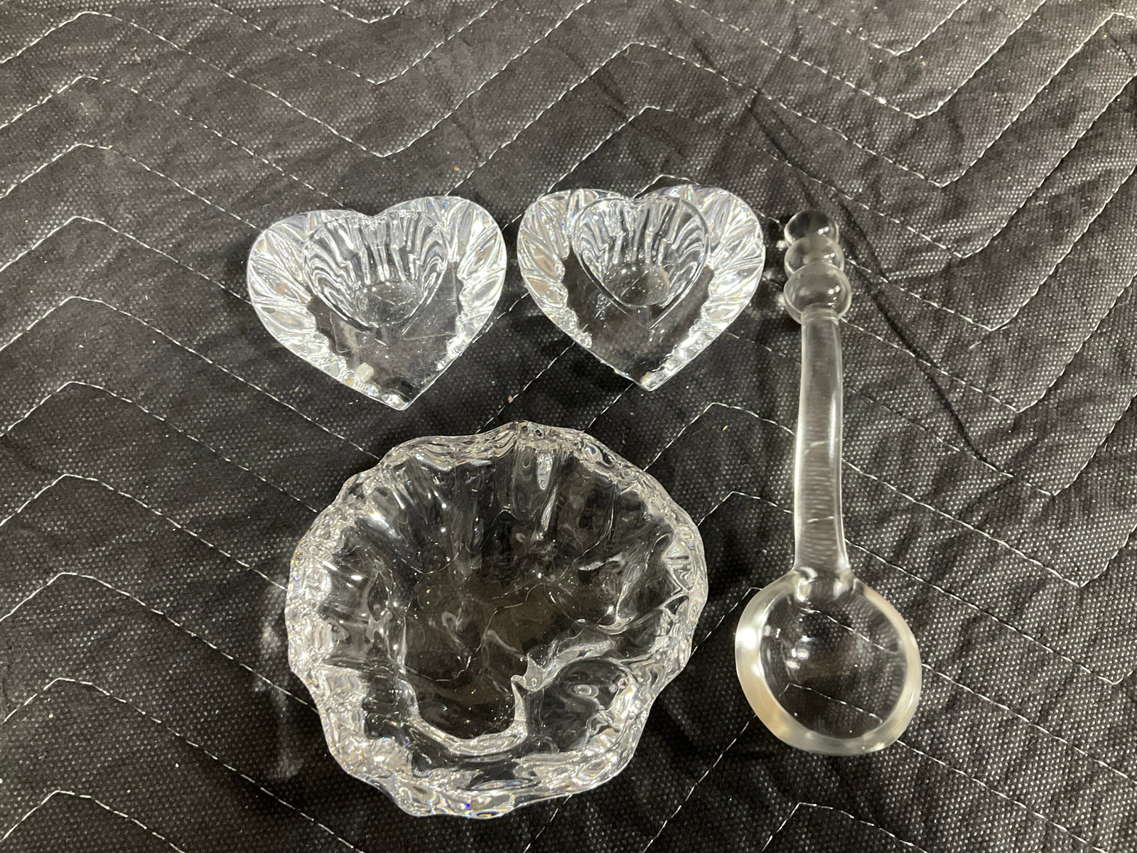 Crystal heart shaped candleholders and more (1 of 1)