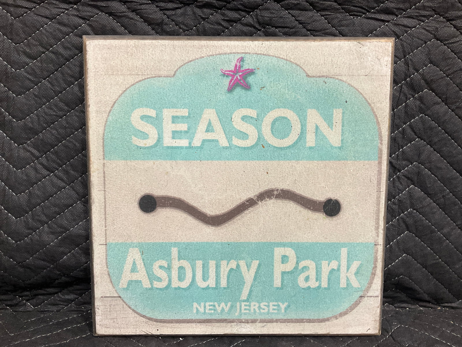Wooden Asbury Park NJ Sign Decor (12inx12in): Wooden Asbury Park NJ Sign Decor (12inx12in)