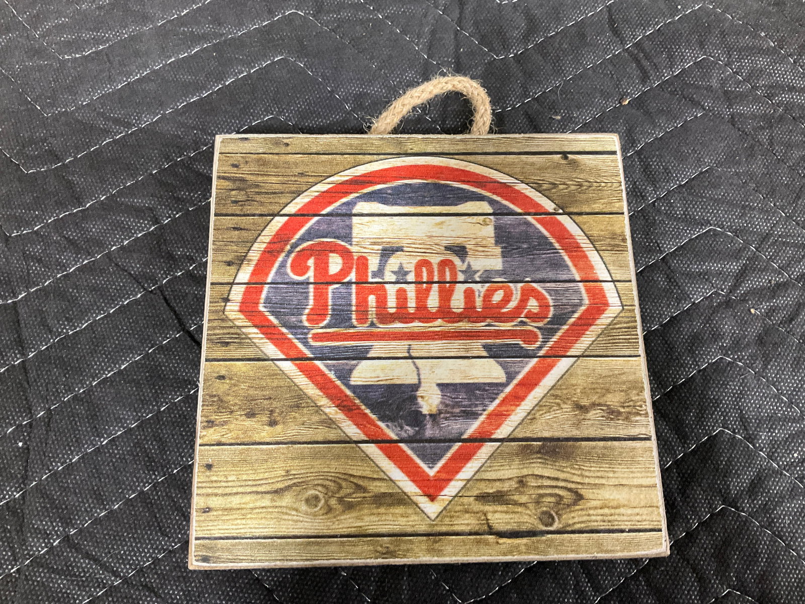 Wooden Phillies Sign Decor (5.5inx5.5in): Wooden Phillies Sign Decor (5.5inx5.5in)