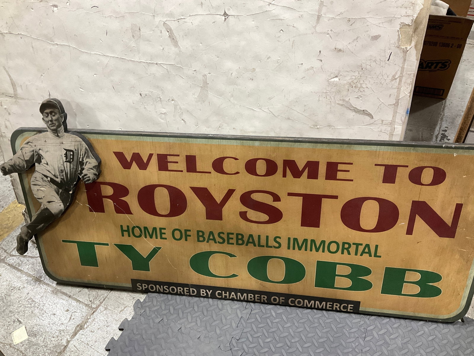 Ty Cobb Baseball Sign (24inx50in) (1 of 1)