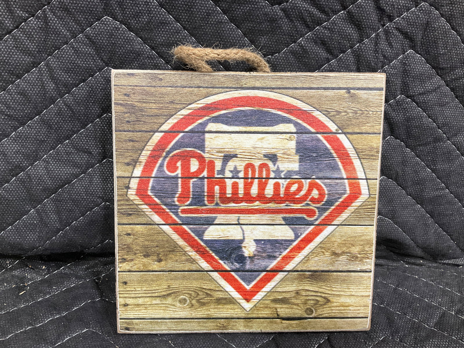 Wooden Phillies Sign Decor (5.5inx5.5in): Wooden Phillies Sign Decor (5.5inx5.5in)