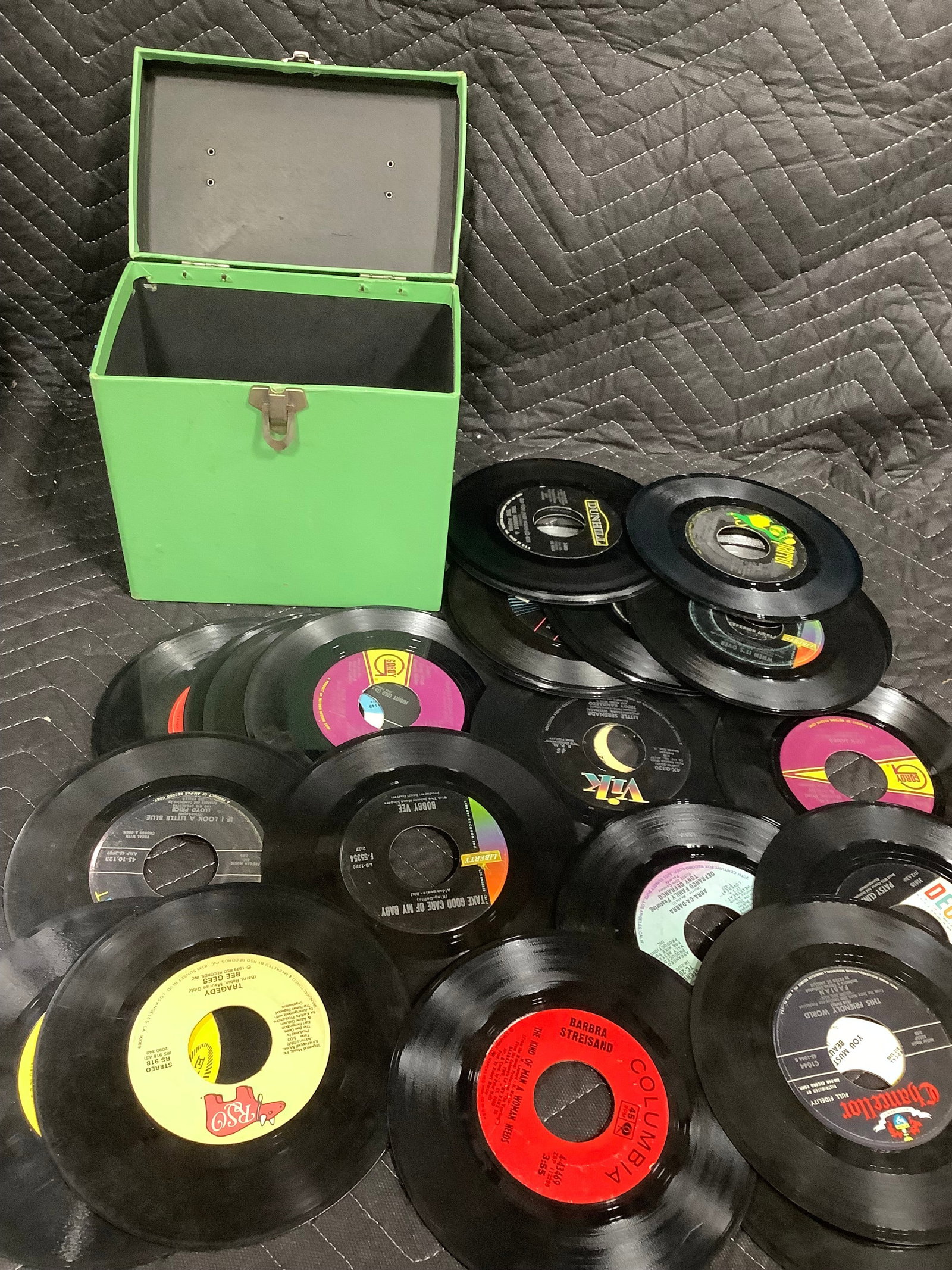 Vintage 45s in Record Case (1 of 1)