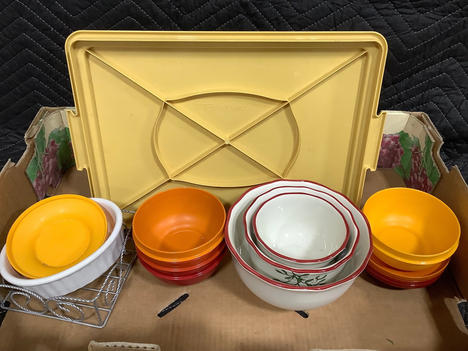 Vintage tupperware container, heritage collection ceramic bowls, and more (1 of 1)