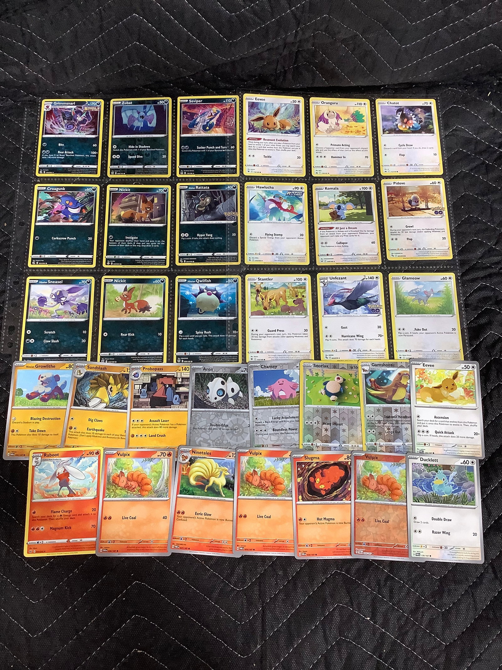 Various Pokemon cards(some in collector sheets): Various Pokemon cards(some in collector sheets)