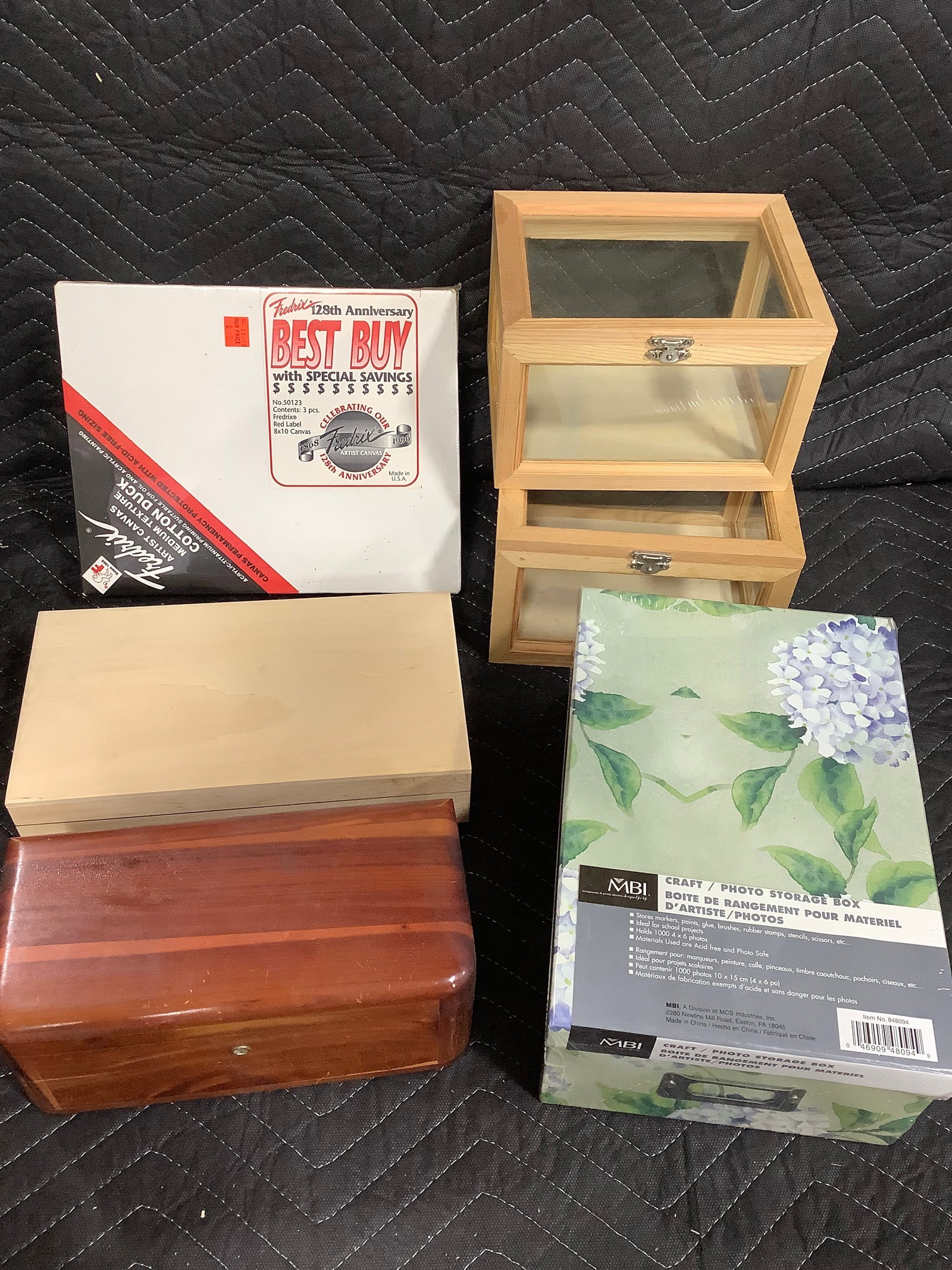 Lane Cedar box, 3-pack 8x10 canvases, uninished boxes: Lane Cedar box, 3-pack 8x10 canvases, uninished boxes