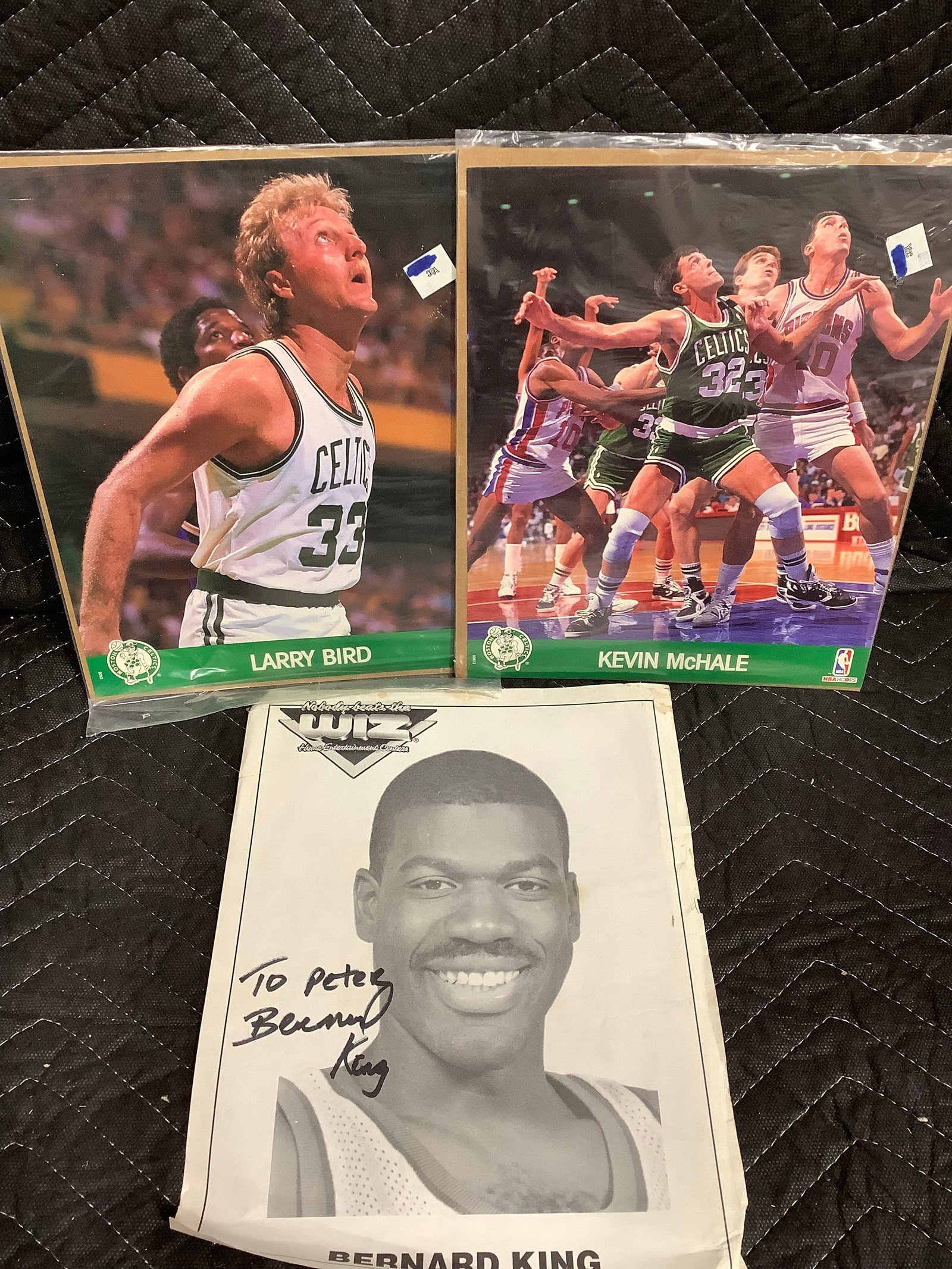 Larry Bird/Kevin McHale prints and Bernard King signed print: Larry Bird/Kevin McHale prints and Bernard King signed print