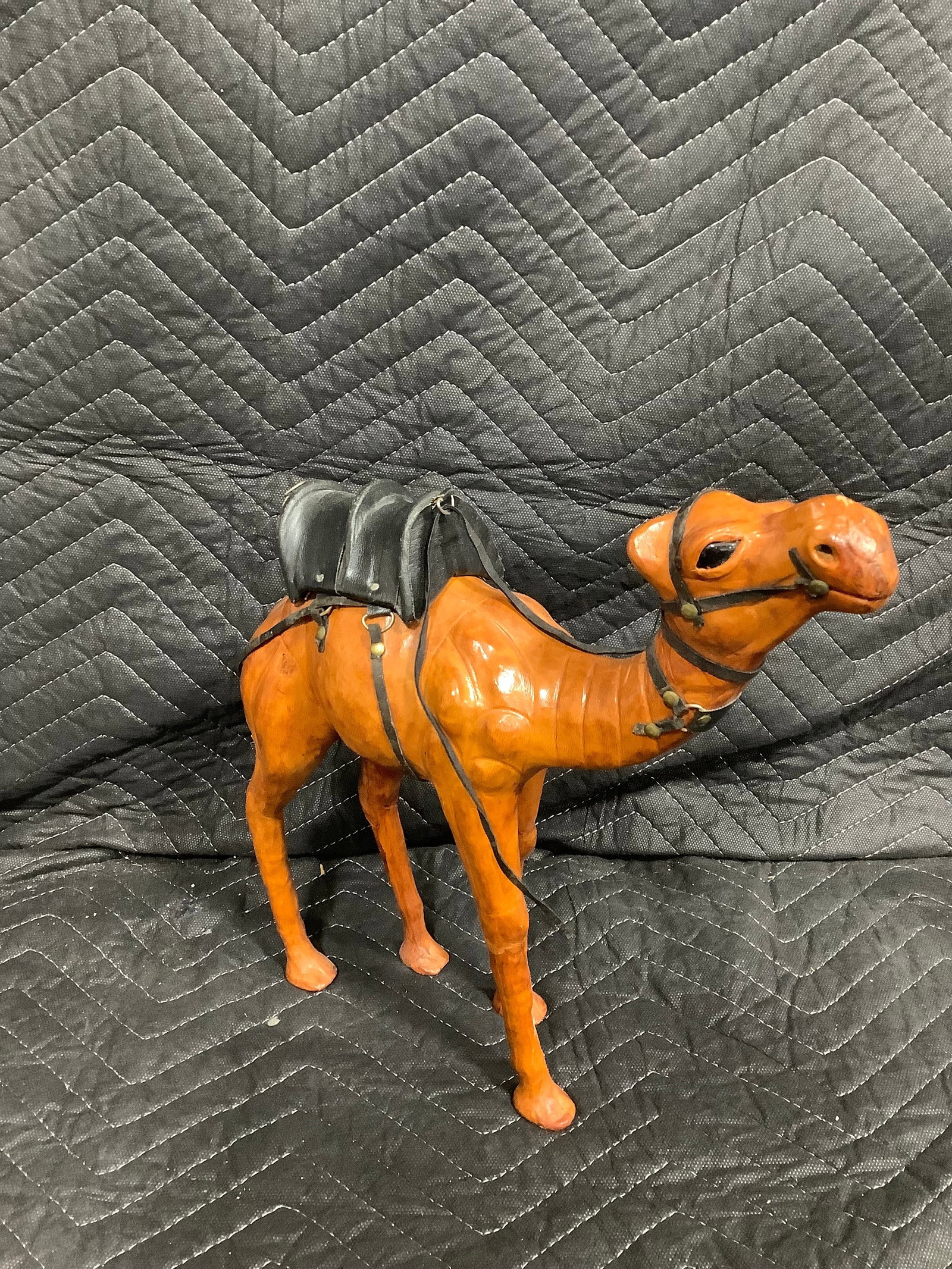 Vintage leather wrapped camel figurine(12in tall) (1 of 1)