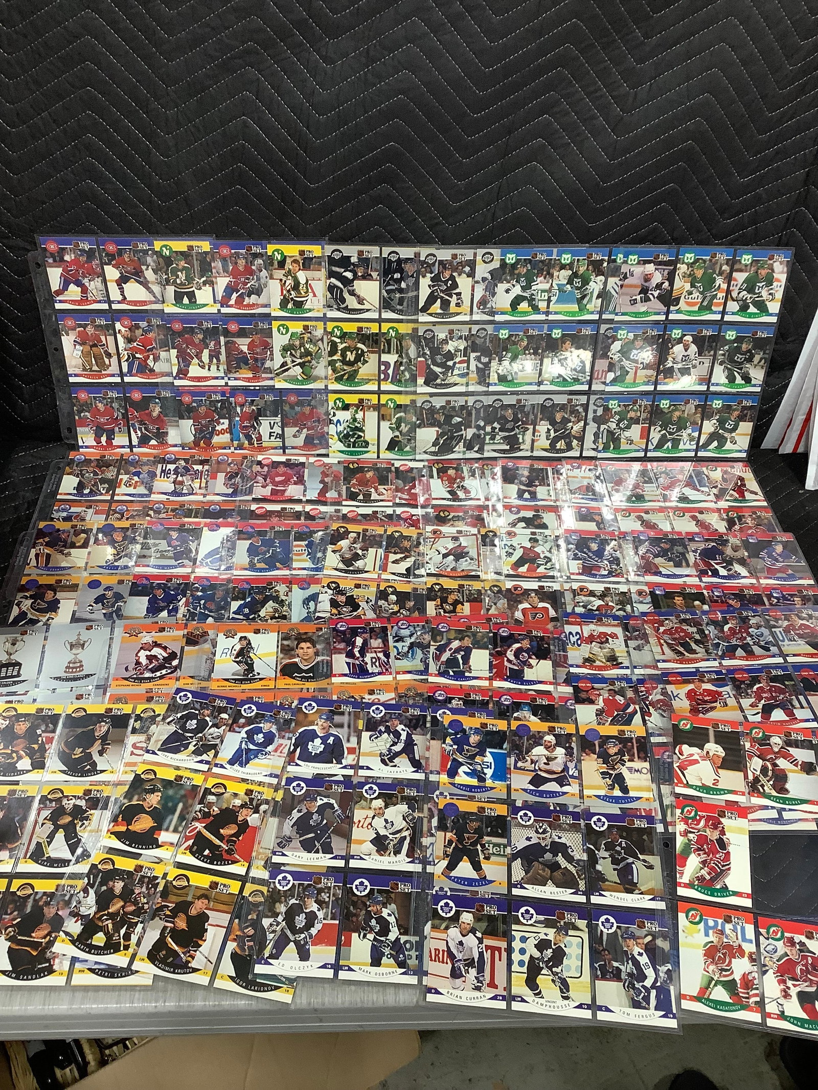 NHL collectible cards in collector sheets: NHL collectible cards in collector sheets
