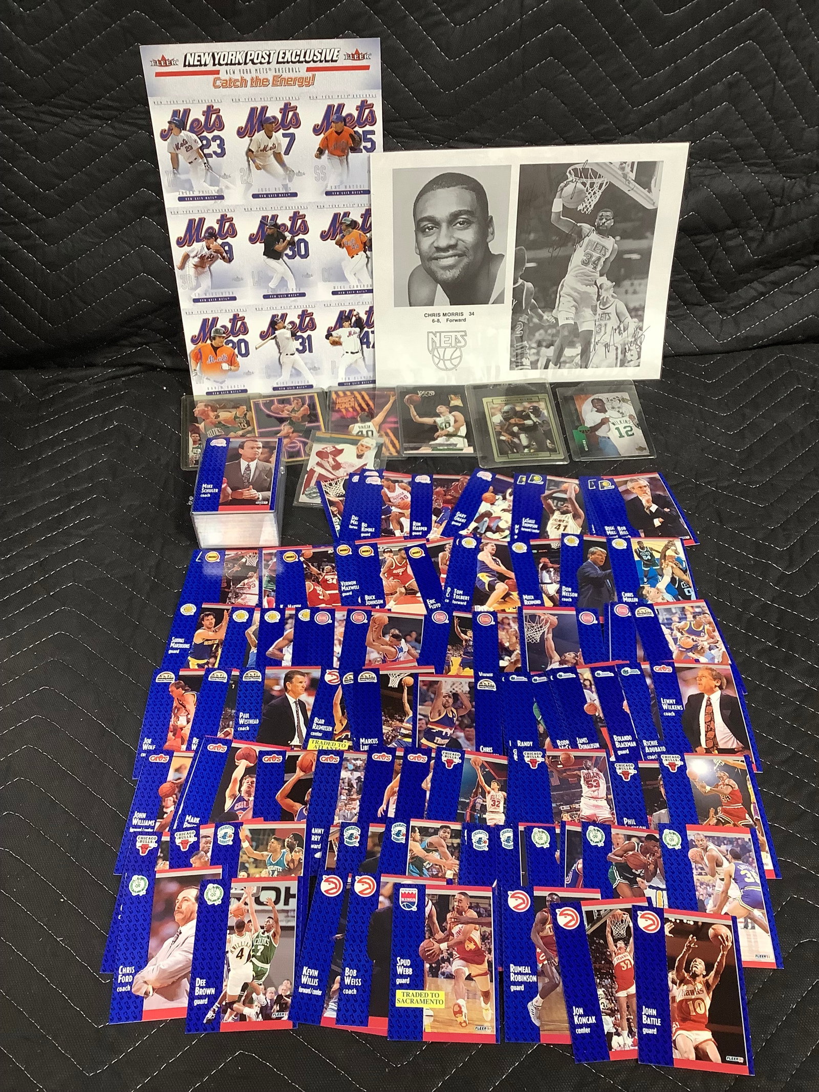 Chris Morris Nets print, Mets baseball card sheet(uncut), and more (1 of 1)