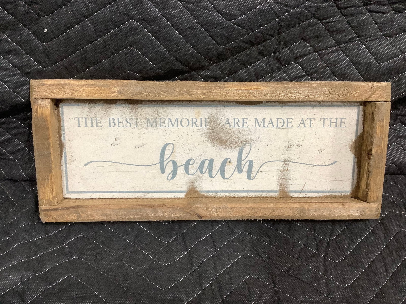 Wooden framed beach wall decor(5.5inx13.5in) (1 of 1)