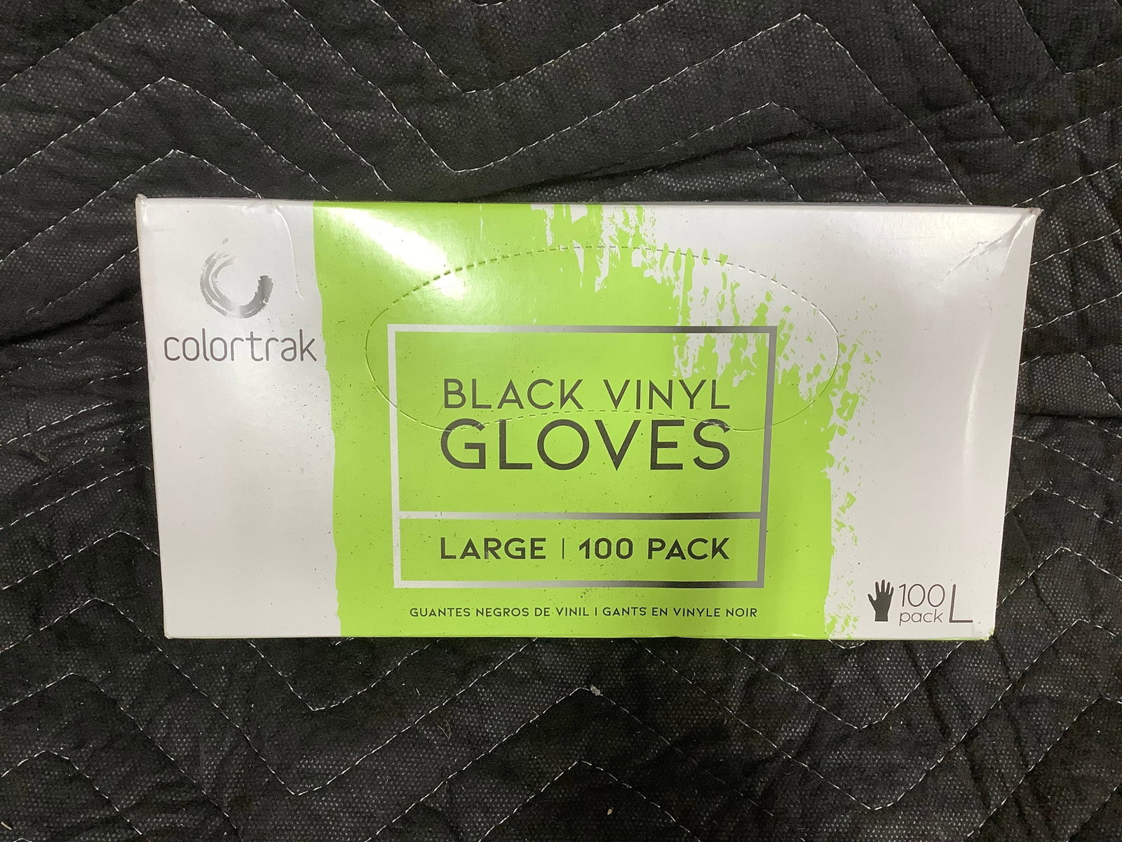 Colortrak black vinyl gloves(L): Colortrak black vinyl gloves(L)